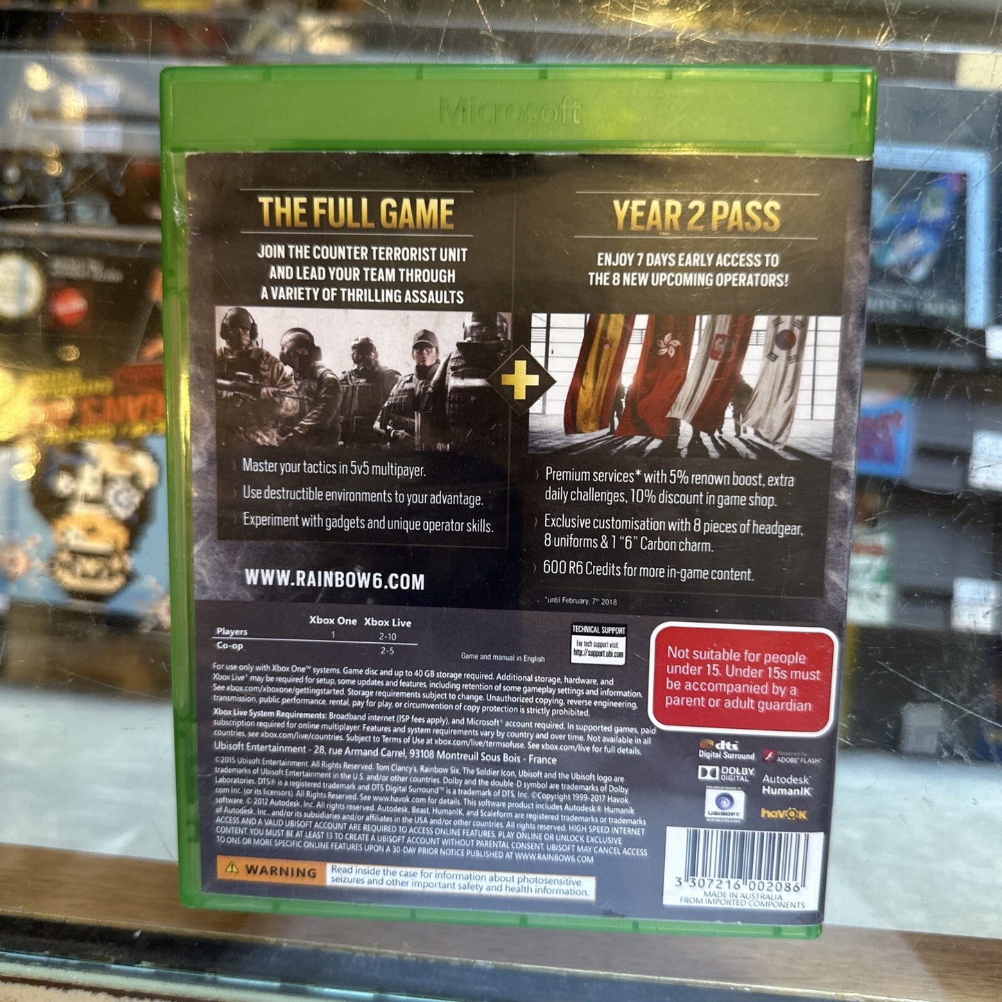 Tom Clancy’s Rainbow Six Siege • Xbox One Game + Manual • Year 2 Gold Edition AU