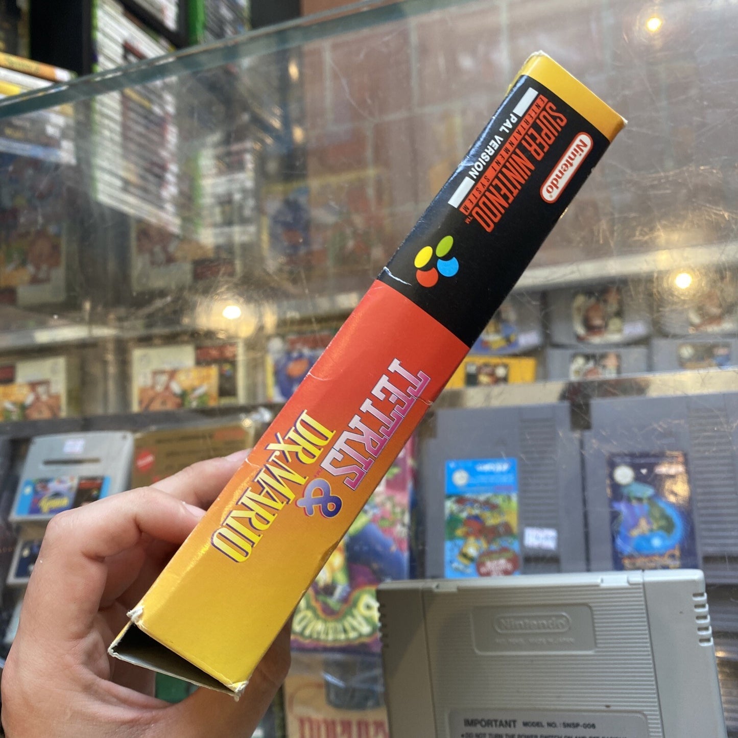 Tetris & Dr Mario Super Nintendo Game + Box • Tested/Working! SNES