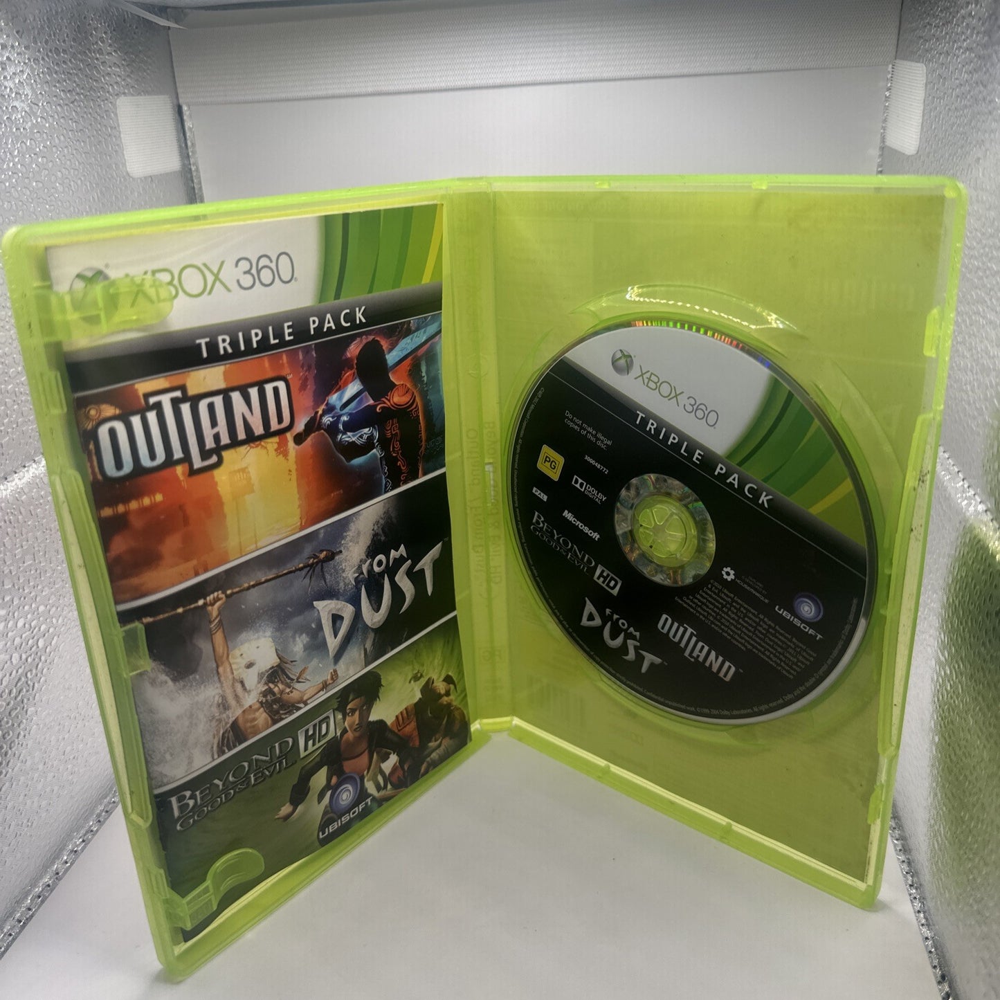 Triple Pack: Outland, From Dust, Beyond Good & Evil HD • Xbox 360 CIB • PAL AUS