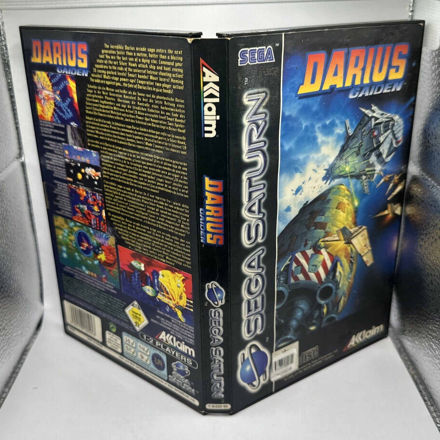 DARIUS GAIDEN • Sega Saturn Game + Manual (1994) PAL • Complete CIB • Acclaim