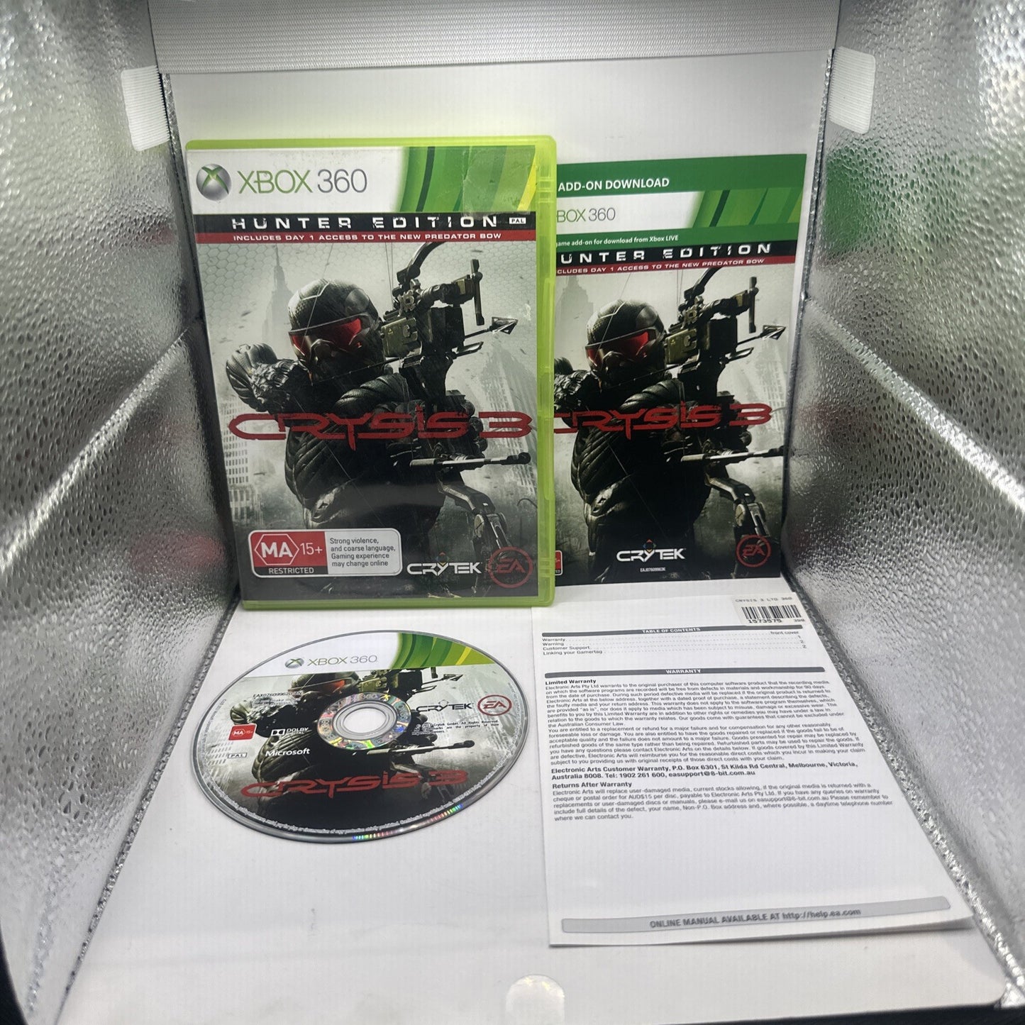 Crysis 3 - Hunter Edition • Xbox 360 Game (2013) PAL AUS • Complete CIB