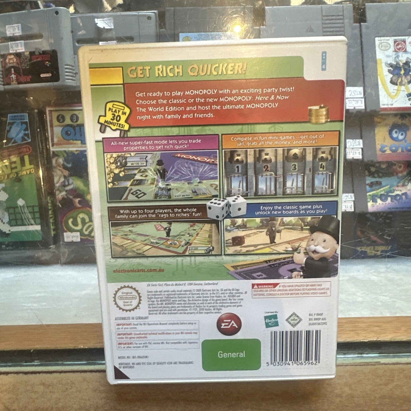 Monopoly Nintendo Wii Game + Manual PAL AUS (2008) Board Game Video Games EA