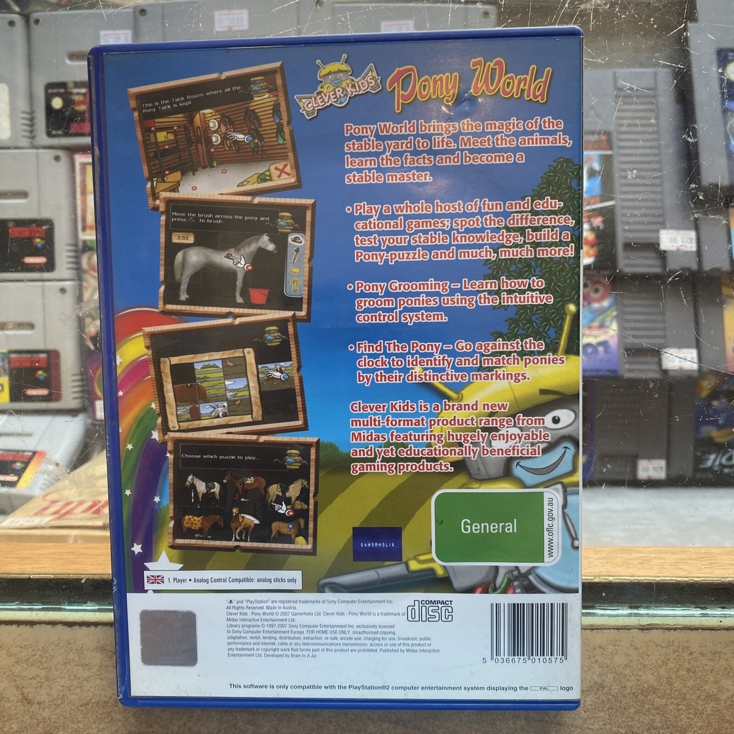 Clever Kids Pony World PS2 PlayStation 2 Game + Manual PAL AUS (2007) Midas