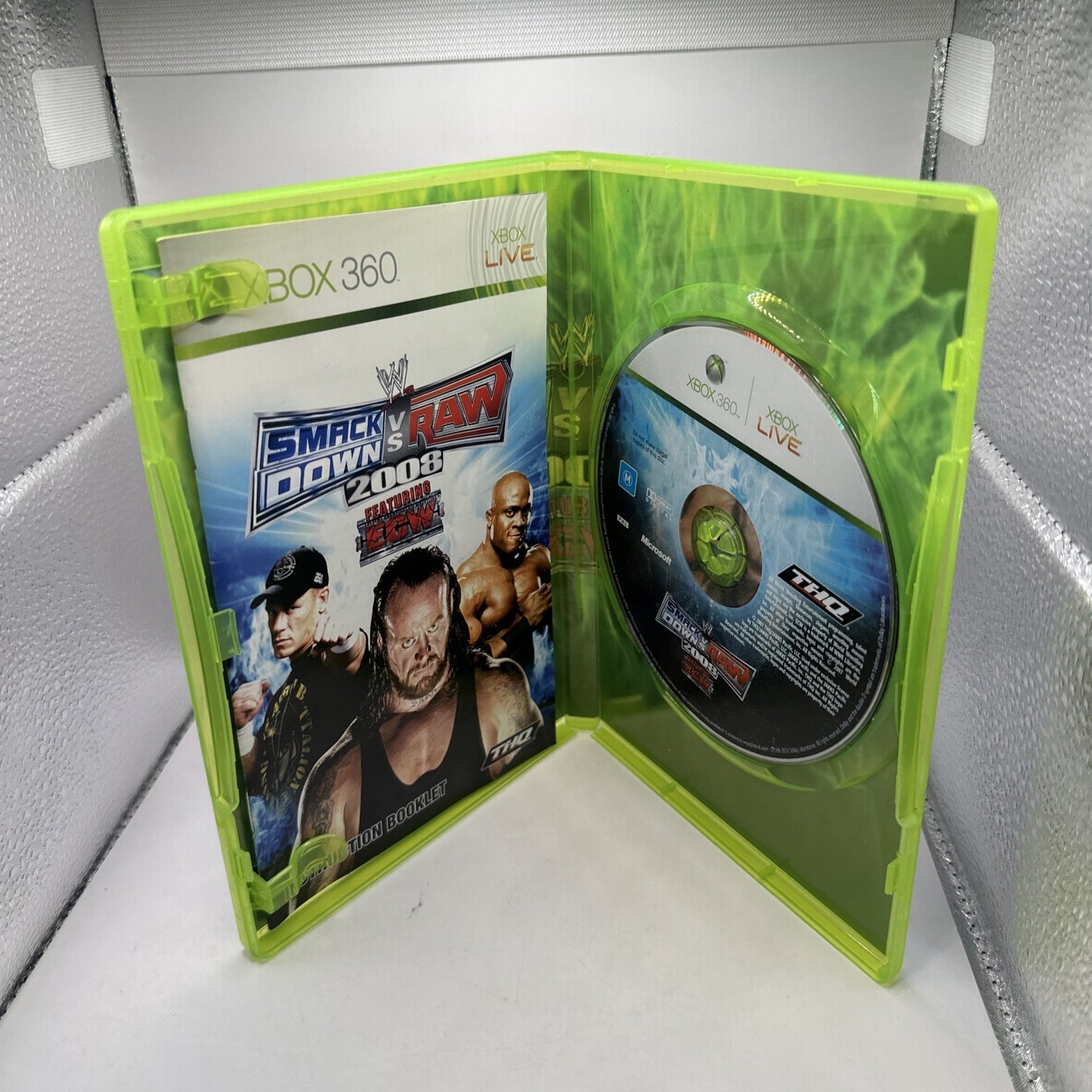 WWE Smackdown VS Raw 2008 • Xbox 360 Game + Manual PAL AUS Complete • Wrestling