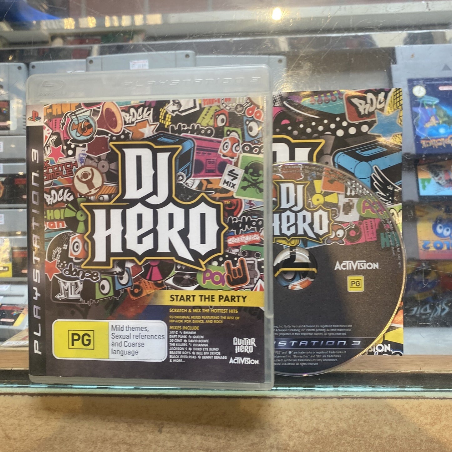 DJ Hero PlayStation 3 PS3 Game + Manual (2009) Guitar Hero Music Games AUS