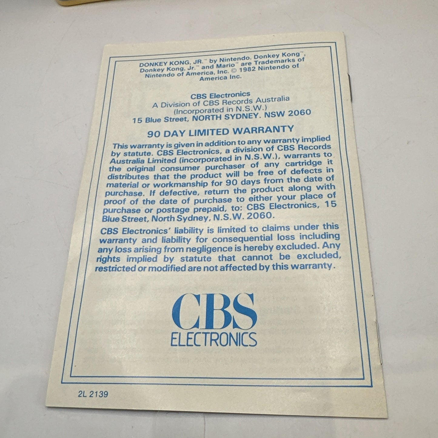 Donkey Kong Junior • ColecoVision Game + Manual (1983) Australian PAL Boxed • Jr