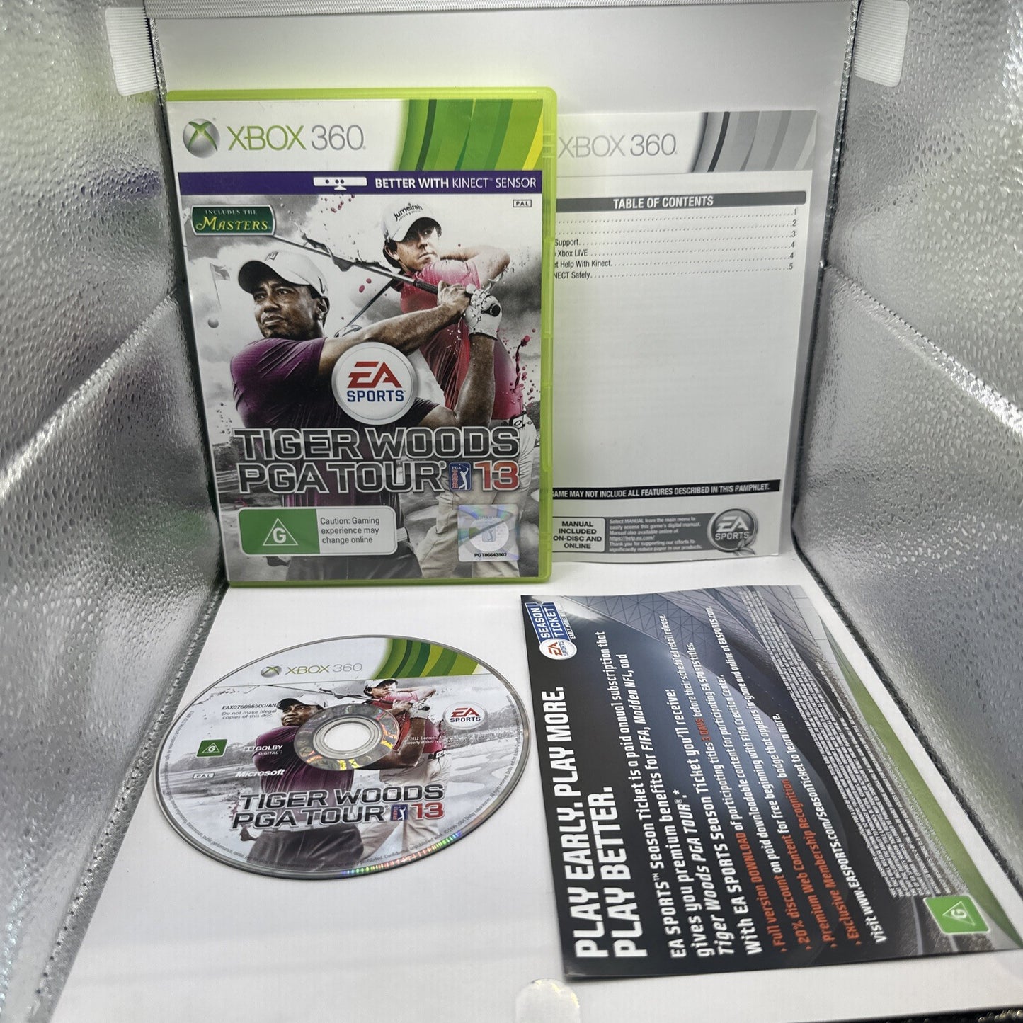 Tiger Woods PGA Tour 13 • Xbox 360 Game (2012) Complete CIB • 2013 Golf Masters