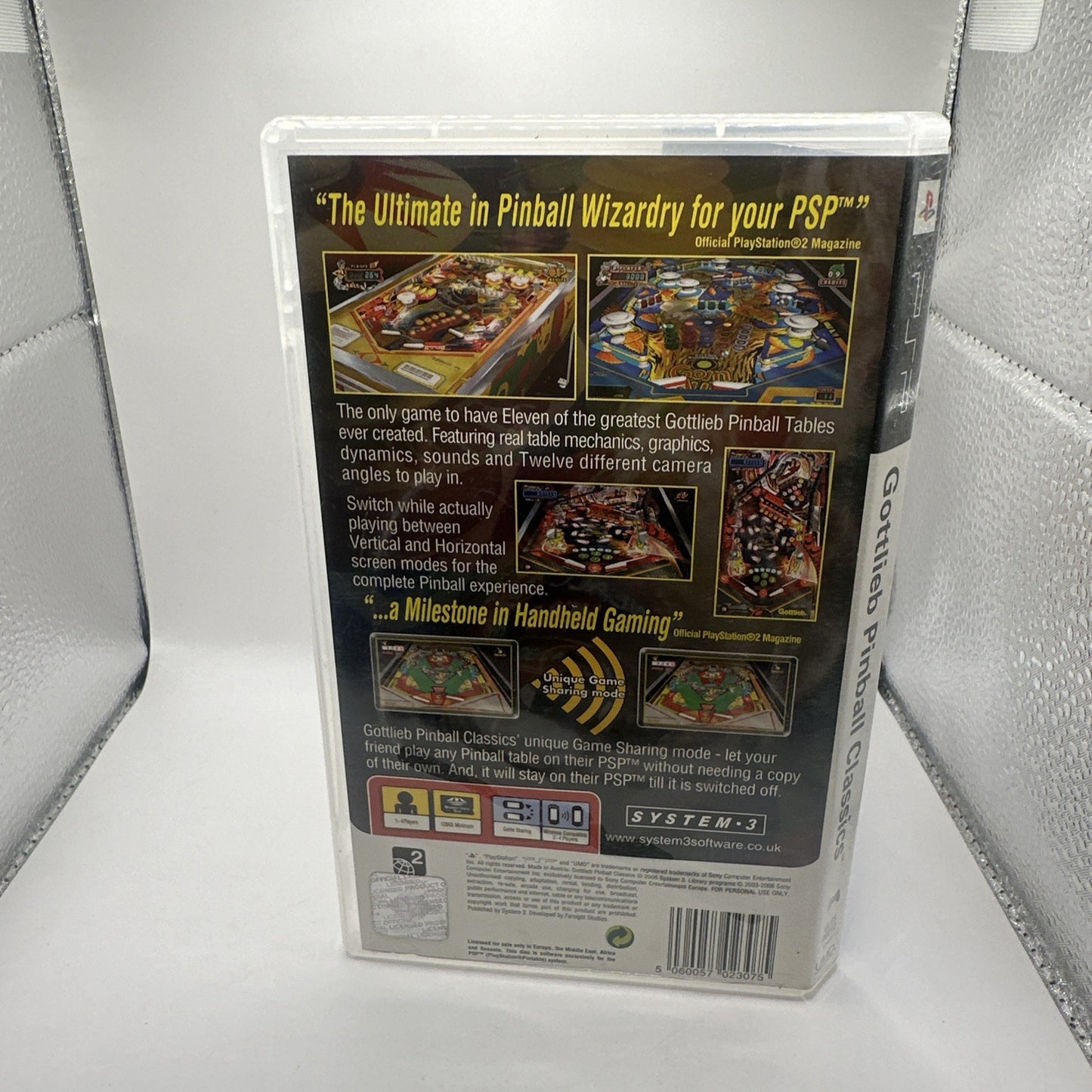Gottlieb Pinball Classics • PlayStation Portable PSP Game + Manual Complete 2006
