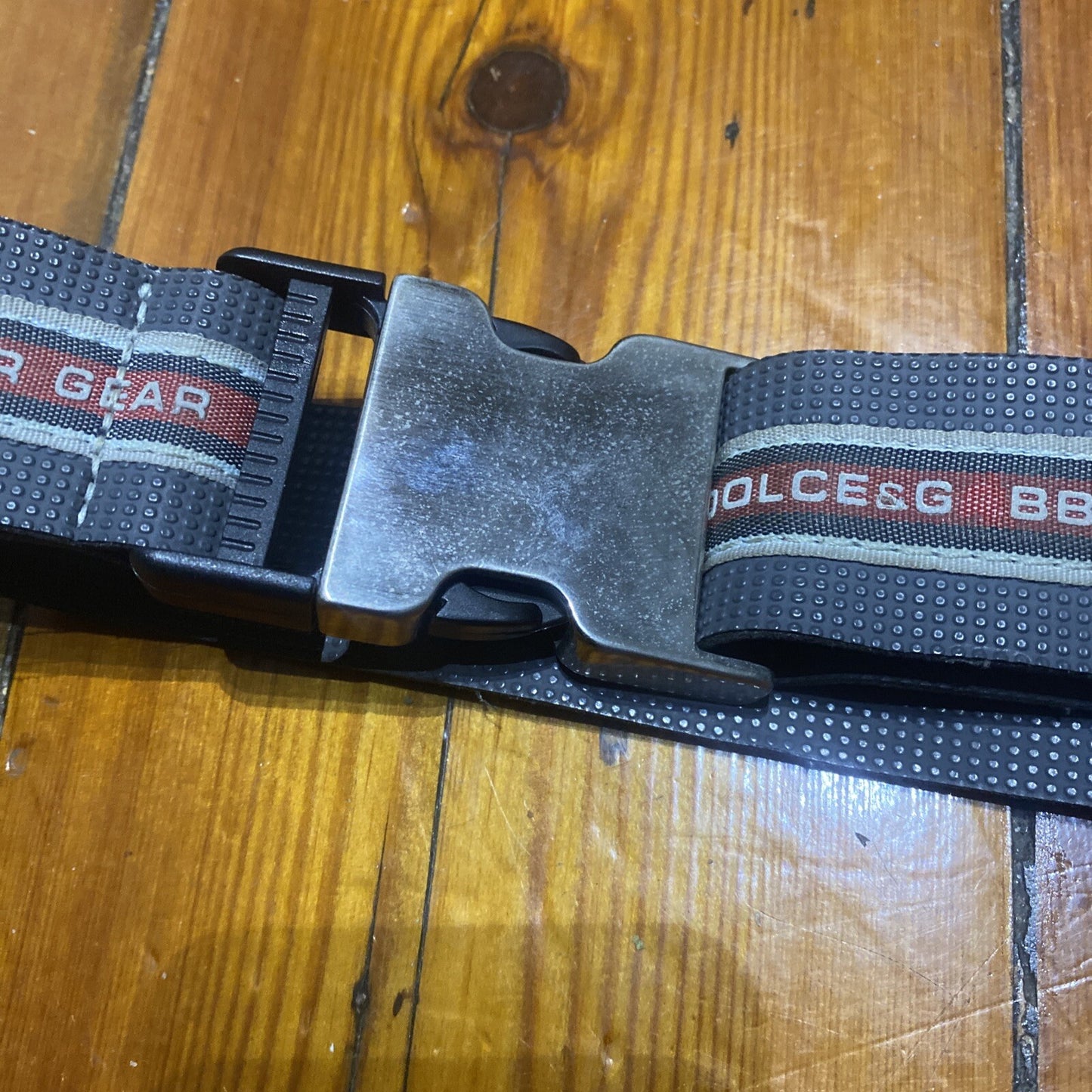 DOLCE & GABBANA Vintage Y2K Style Unisex Belt • D&G Outdoor Gear • Metal Buckle