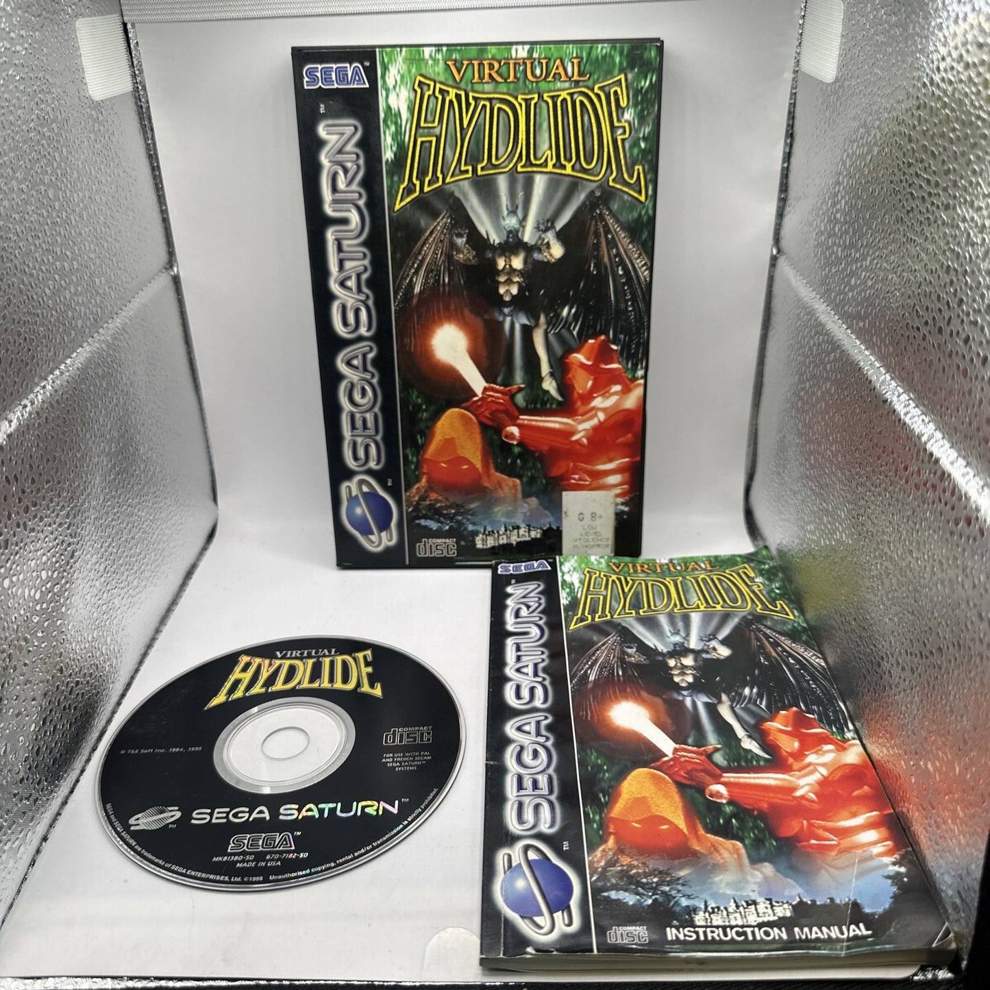 Virtual Hydlide • Sega Saturn Game + Manual (1995) PAL • Complete • Action RPG