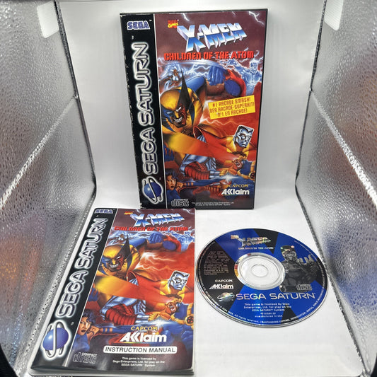 X-Men: Children of the Atom • Sega Saturn + Manual (1996) PAL Complete • Capcom