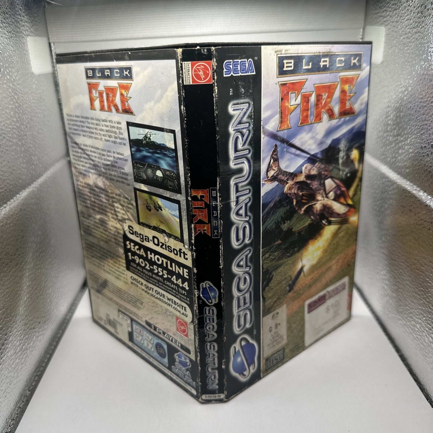 Black Fire • Sega Saturn Game + Manual (1995) PAL • Complete • Combat Flight Sim