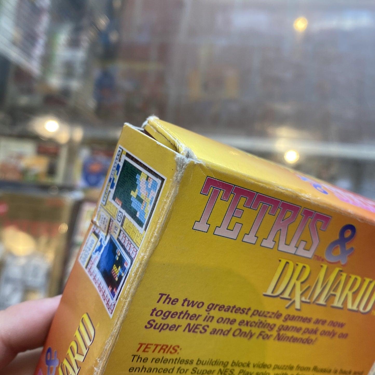 Tetris & Dr Mario Super Nintendo Game + Box • Tested/Working! SNES