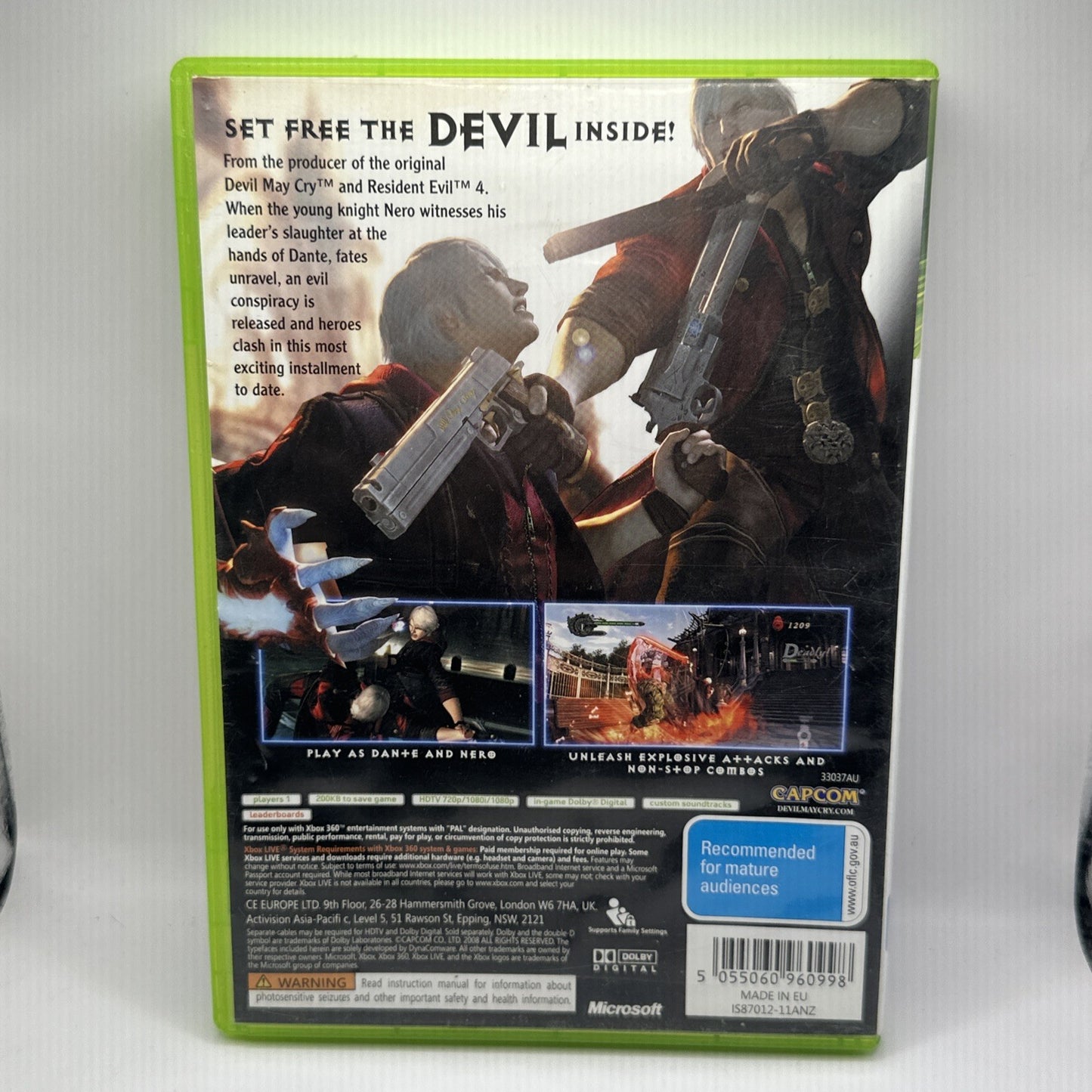 Devil May Cry 4 • Xbox 360 Game (2008) PAL AUS • Tested/Working • Capcom