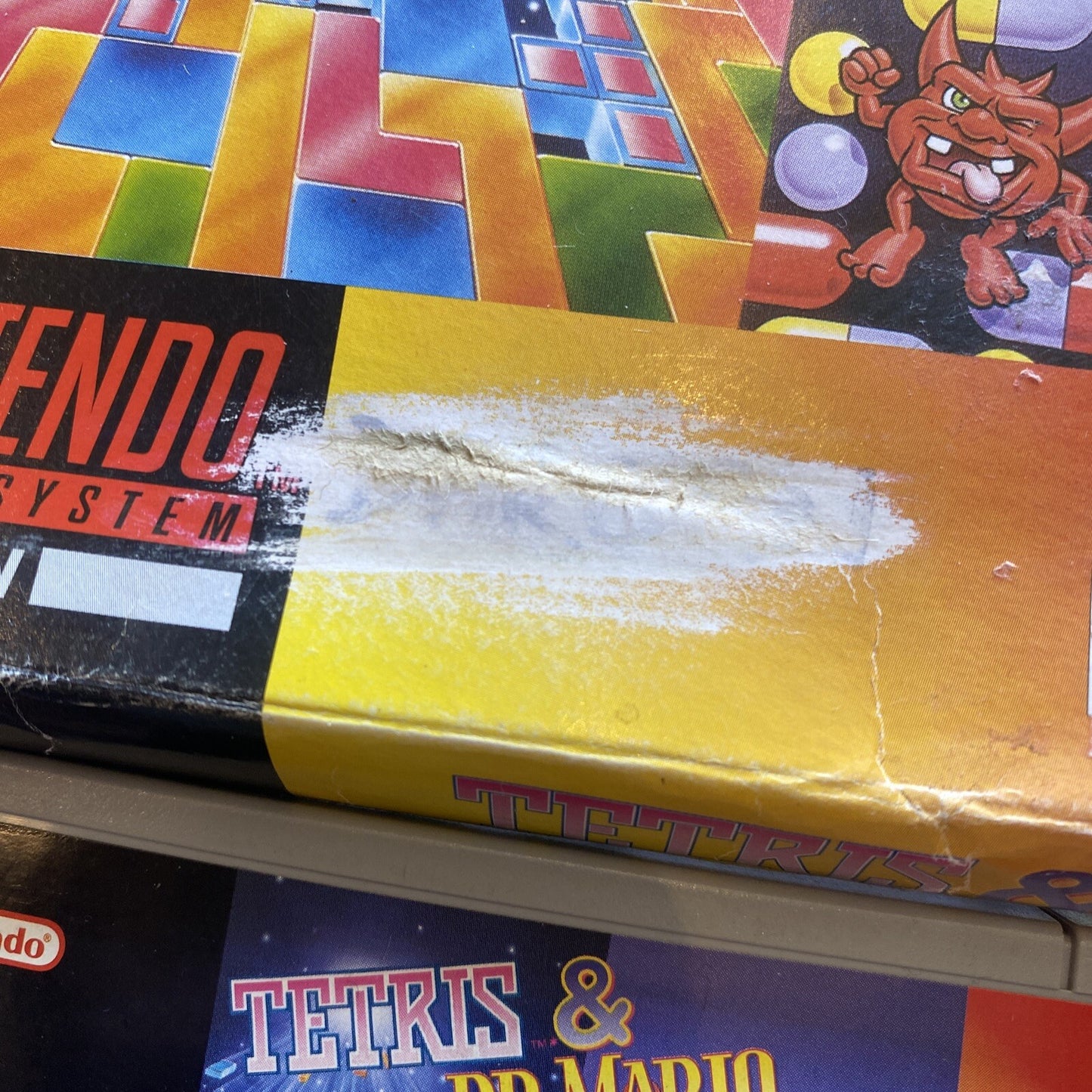 Tetris & Dr Mario Super Nintendo Game + Box • Tested/Working! SNES
