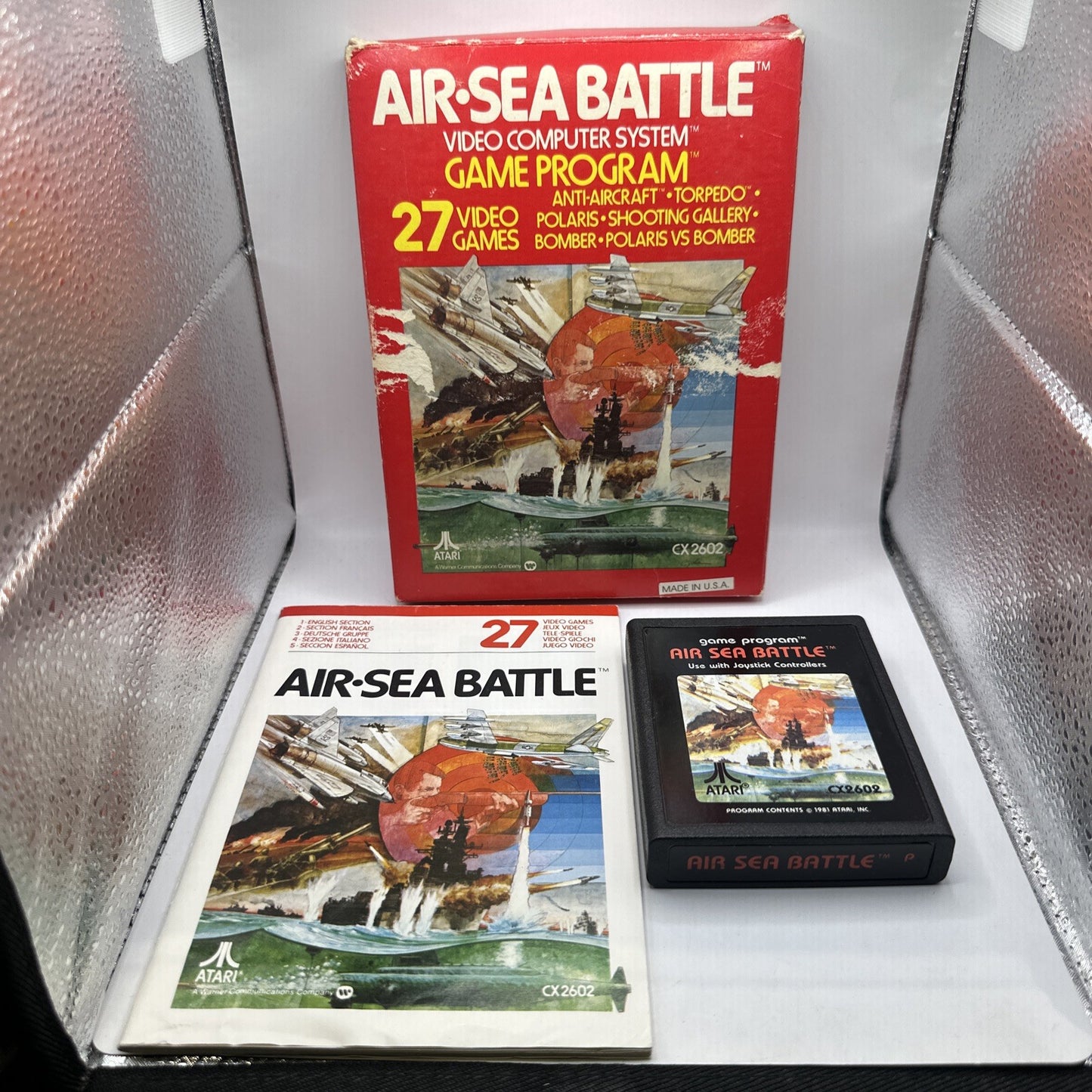 Air-Sea Battle • Atari 2600 Game In Box + Manual (1978) Boxed Complete CIB