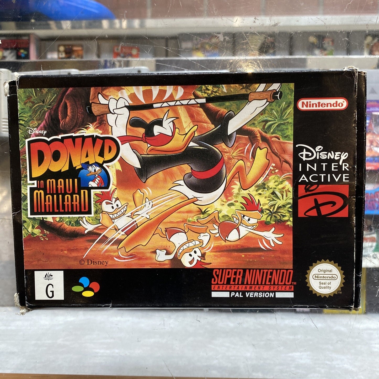 Donald In Maui Mallard Super Nintendo SNES Game In Box + Manual PAL AUS • Boxed