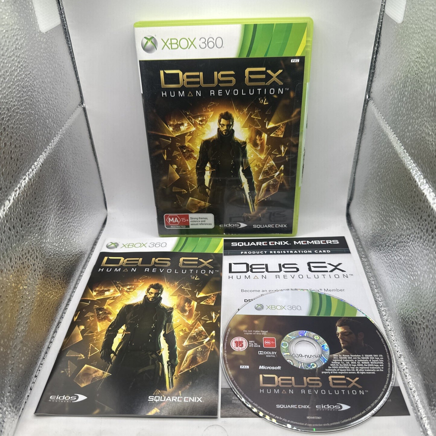Deus Ex: Human Revolution • Xbox 360 Game + Manual (2011) PAL AUS • Complete CIB