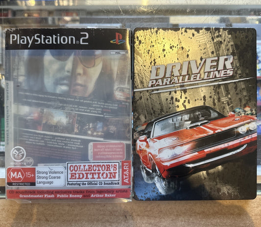 Driver Parallel Lines Collectors Edition Steelbook PlayStation 2 PS2 PAL Ex-Rent