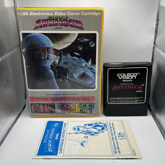 Cosmic Avenger • ColecoVision Game In Box + Manual (1982) Australian PAL • Boxed