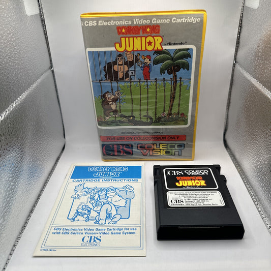 Donkey Kong Junior • ColecoVision Game + Manual (1983) Australian PAL Boxed • Jr