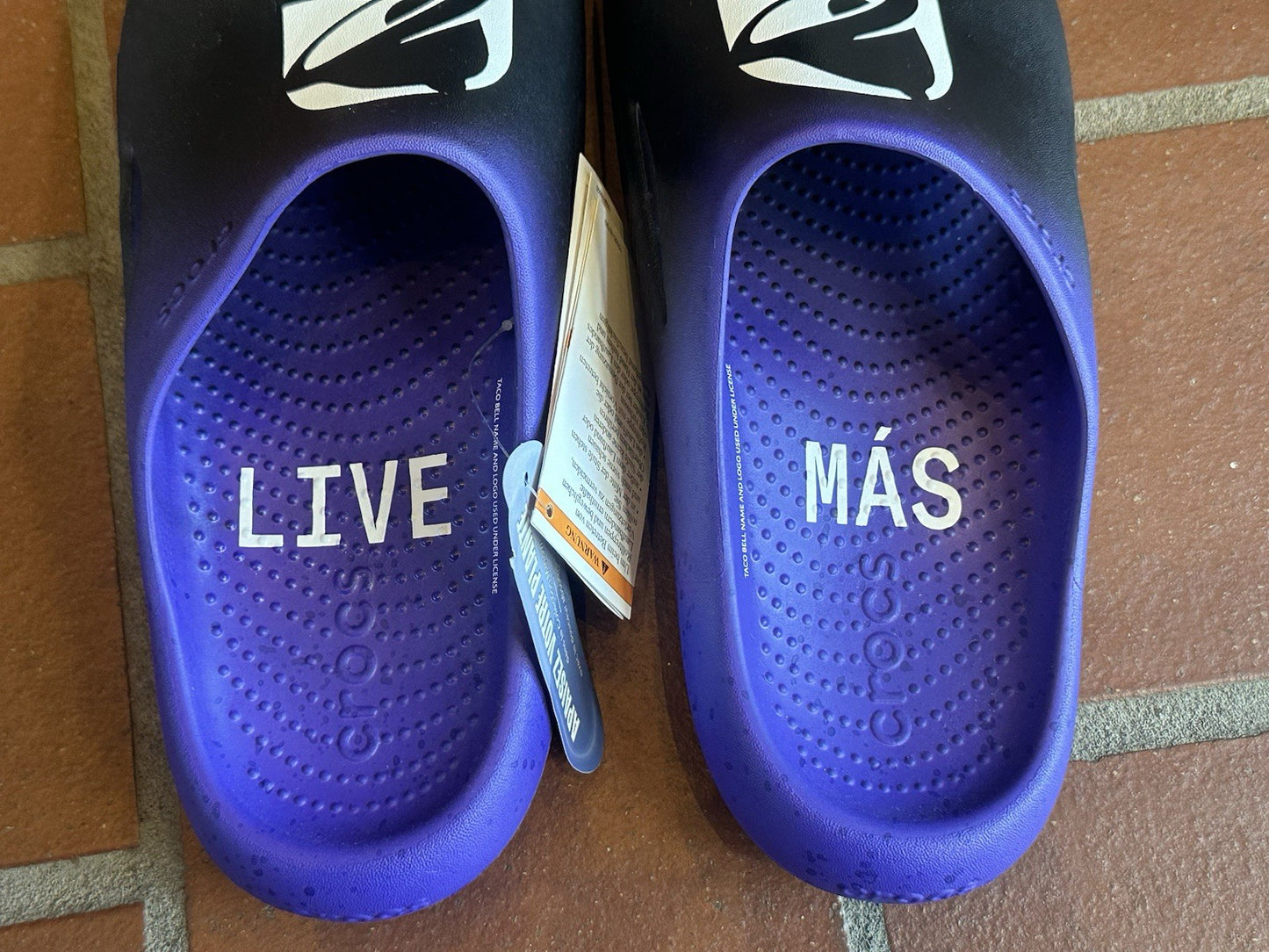 Crocs x Taco Bell Mellow Slide Sandal ‘Live Más’ *NEW* Size 8 Mens / 10 Womens