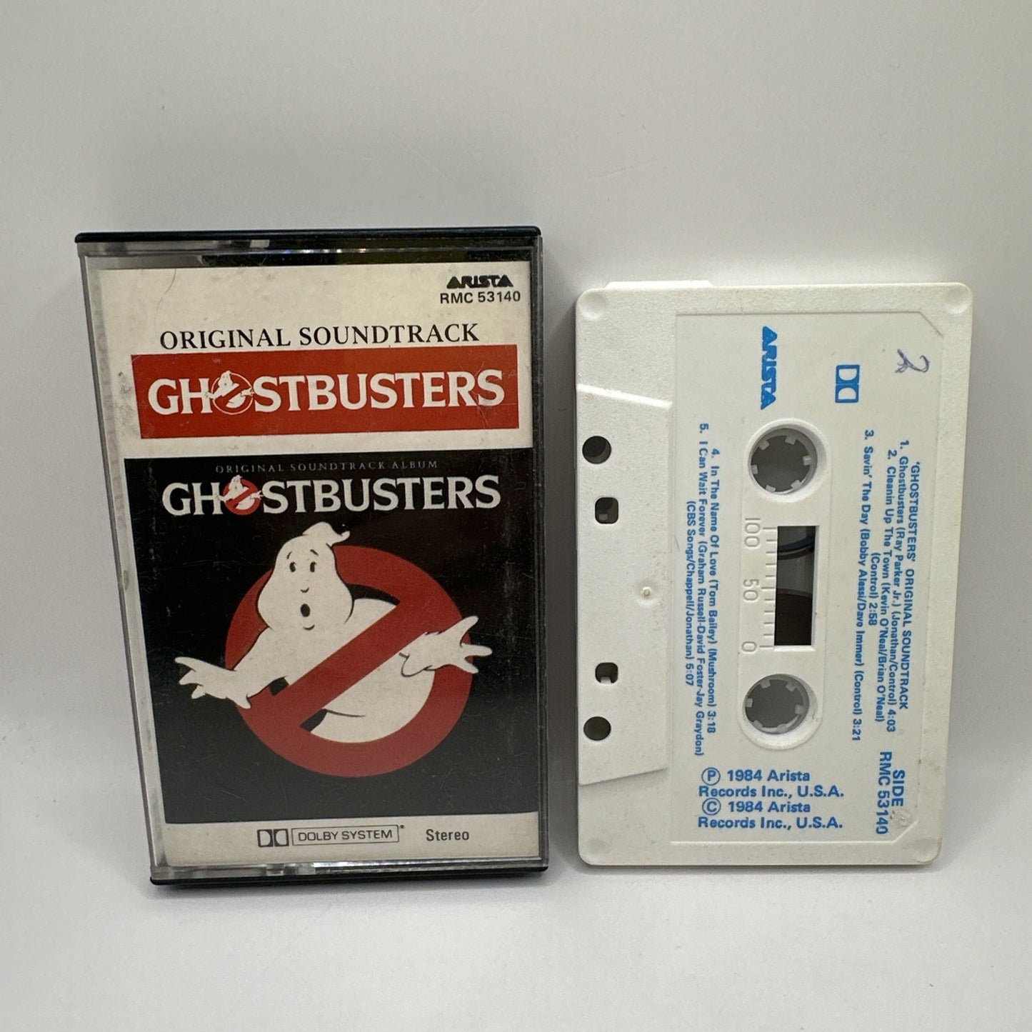 Ghostbusters Original Soundtrack Music Cassette Tape (1984) Arista Records