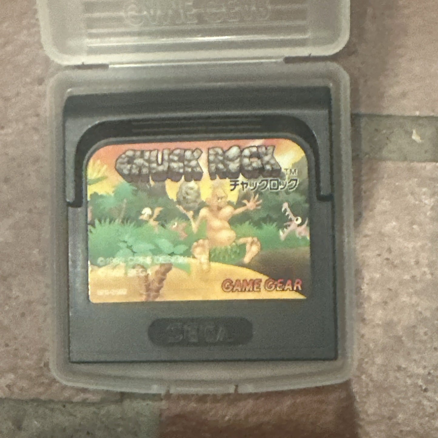 Chuck Rock • Sega Game Gear (1992) Boxed + Manual • Region Free Japan Import