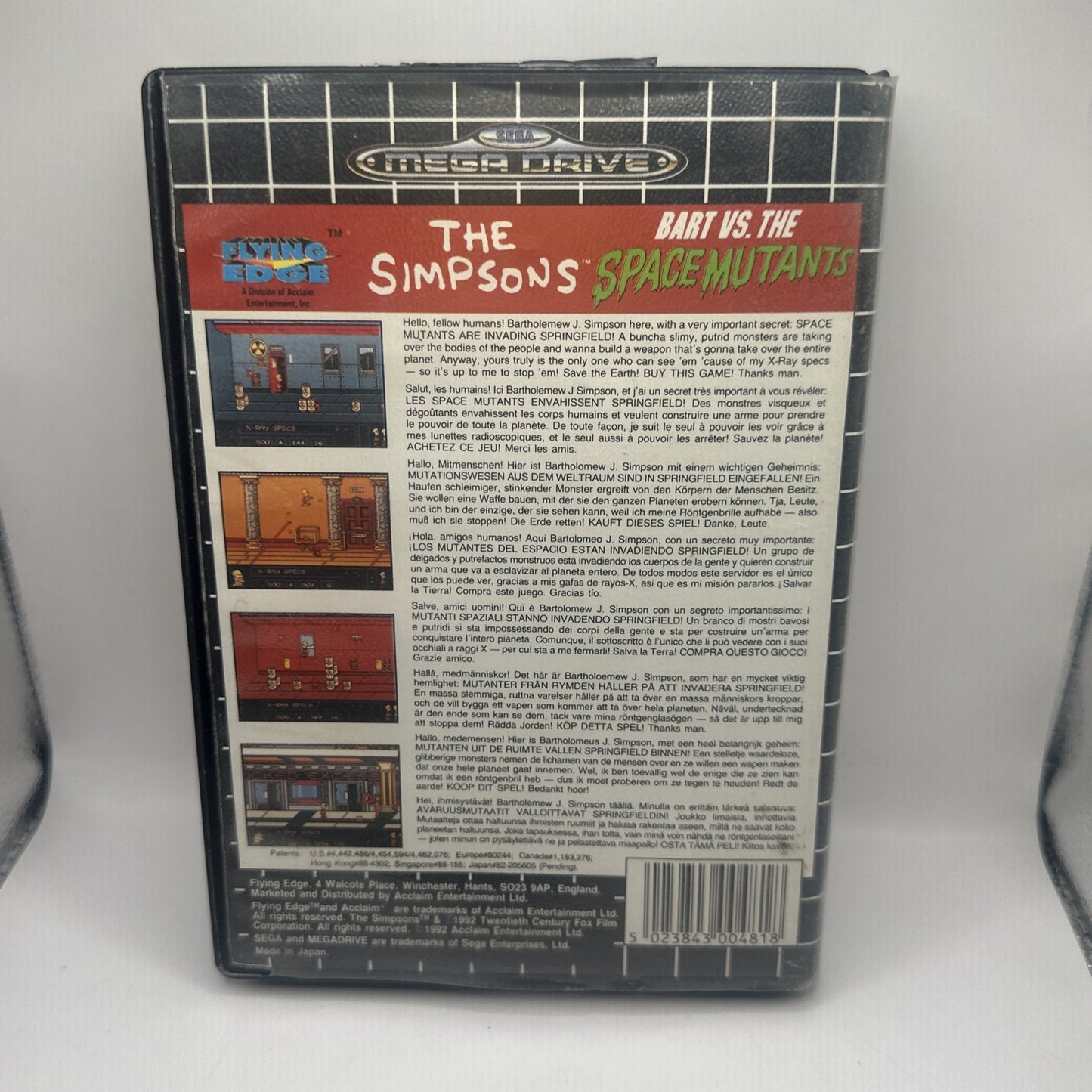 The Simpsons Bart VS The Space Mutants • Sega Mega Drive Game (1992) PAL Acclaim