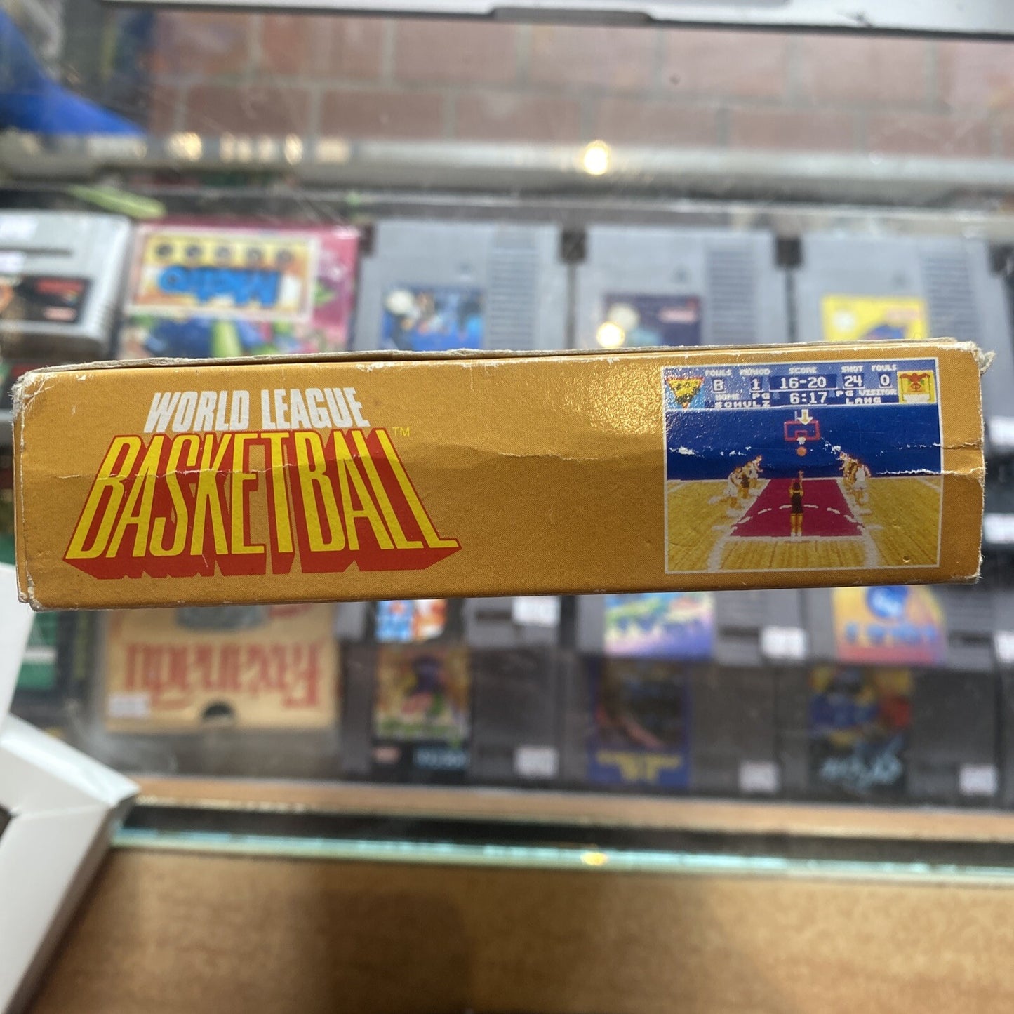 World League Basketball Super Nintendo Game In Box (1992) PAL Mattel SNES Boxed