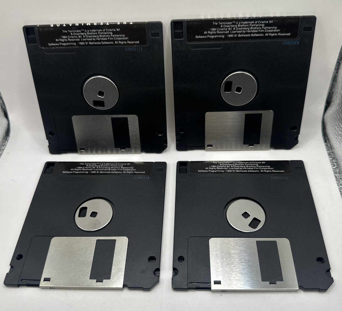 The Terminator • IBM Vintage PC Game (1991) Bethesda • 3.5" Floppy Disk x 4