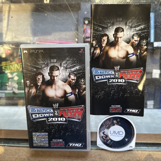 WWE SmackDown vs Raw 2010 • PSP Playstation Portable Game + Manual • REGION FREE