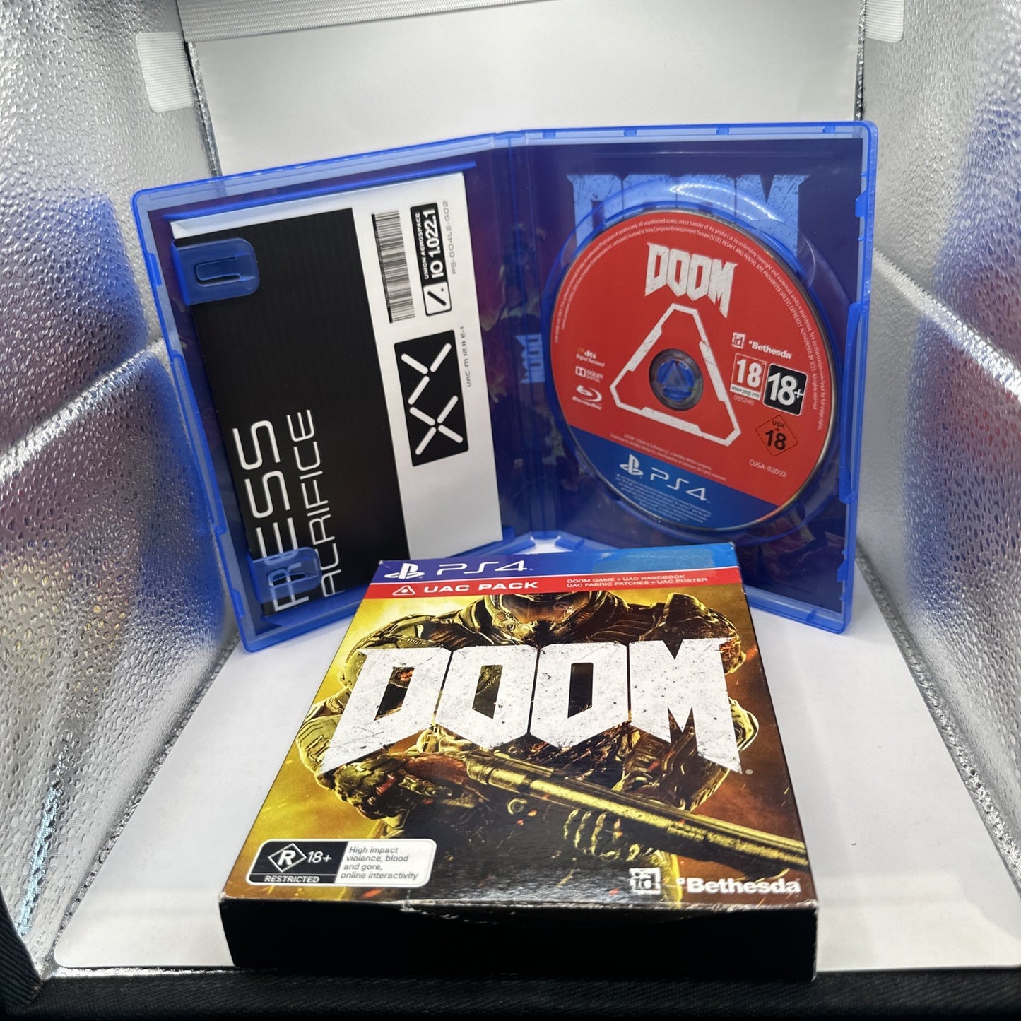 Doom - UAC Pack • Playstation 4 PS4 Game + Manual & Poster (2016) AUS