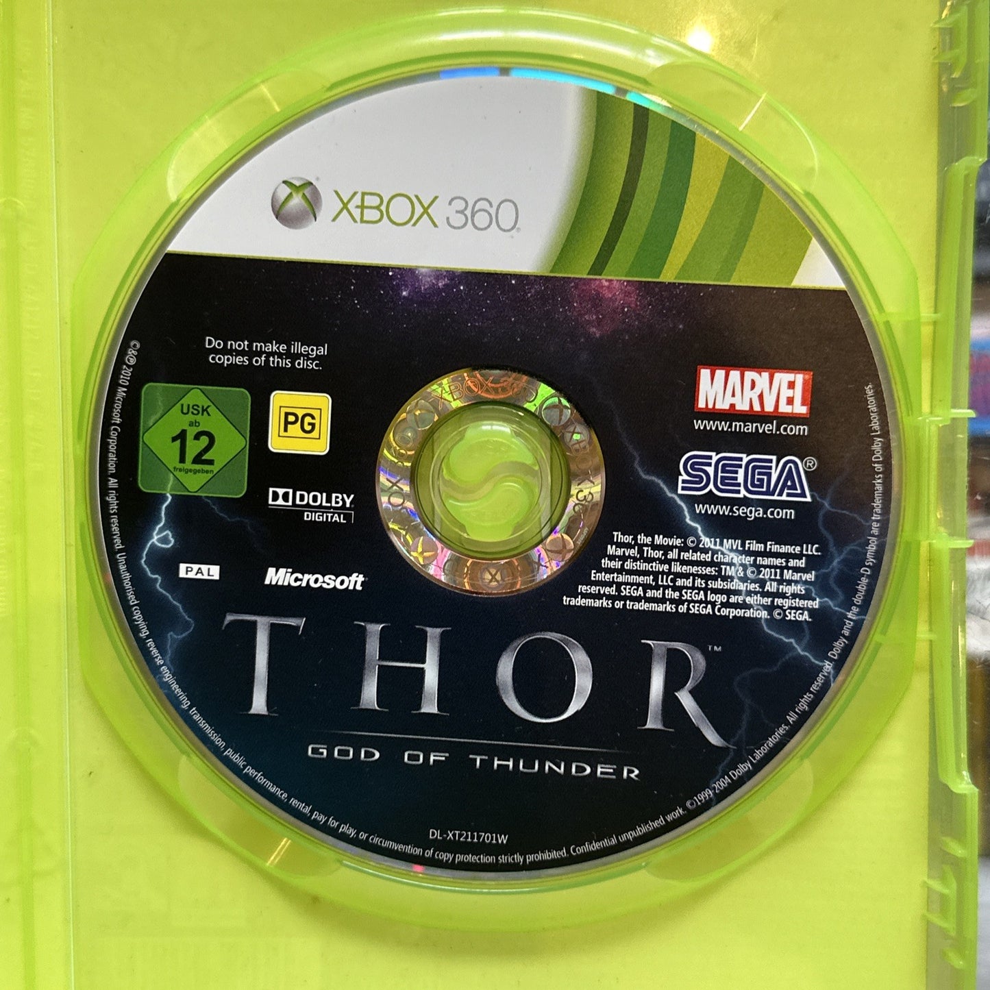 Thor: God of Thunder • Xbox 360 Game + Manual (2011) PAL • SEGA