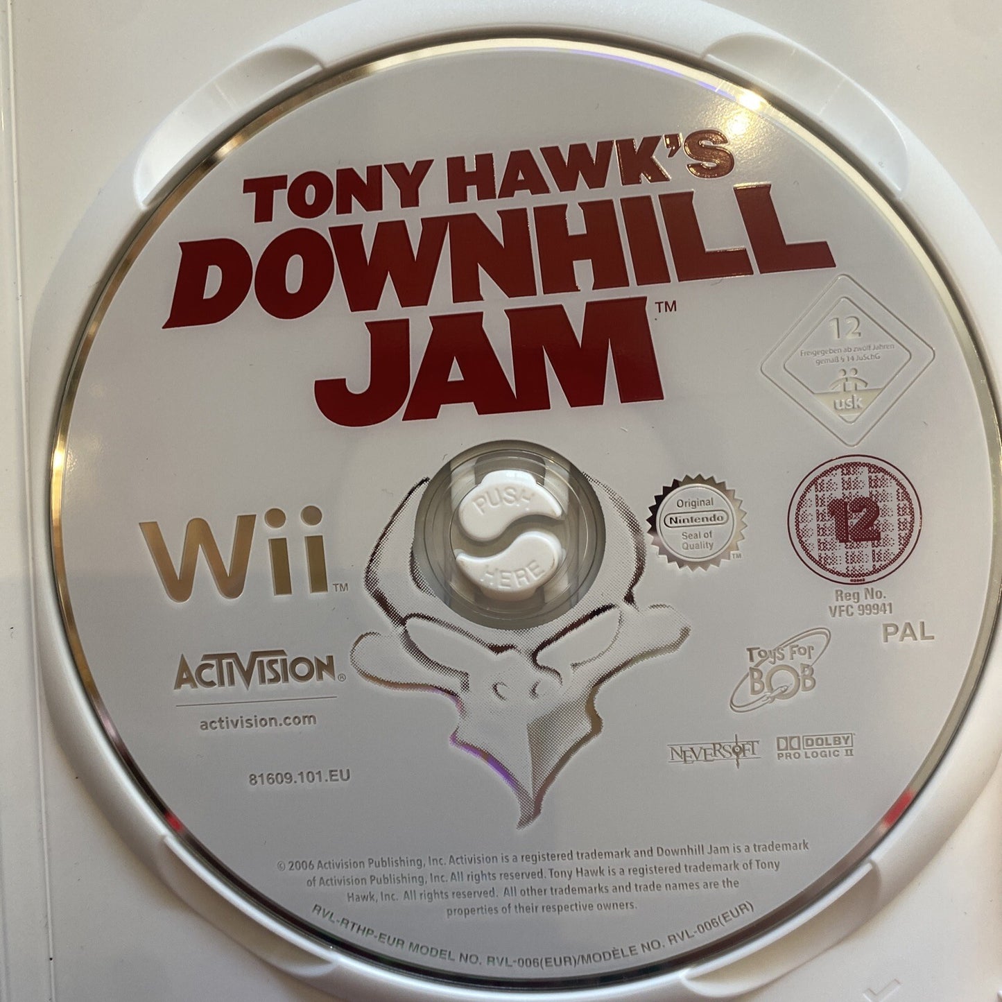Tony Hawks Downhill Jam Nintendo Wii Game + Manual (2006) Skateboarding Skating