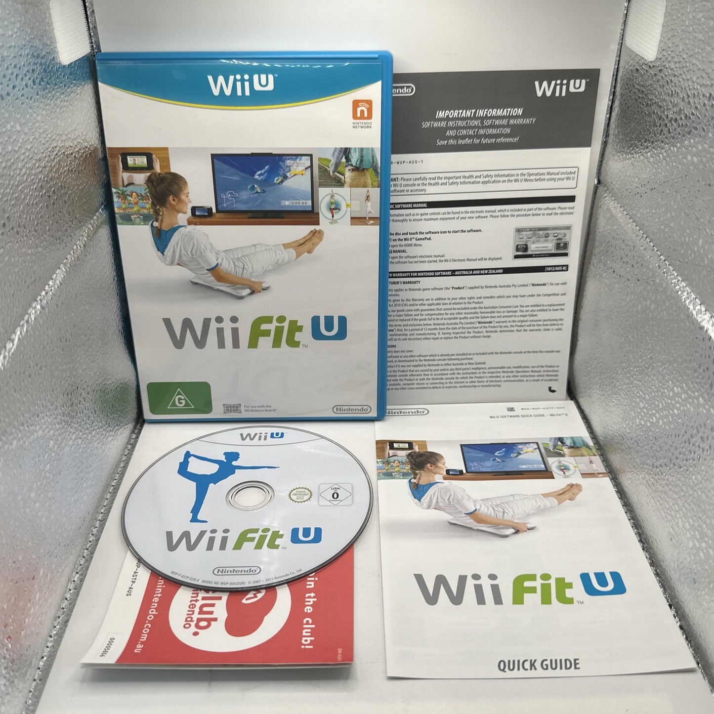 Wii Fit U • Nintendo Wii U Game + Manual (2014) AUS PAL • Complete CIB • Fitness