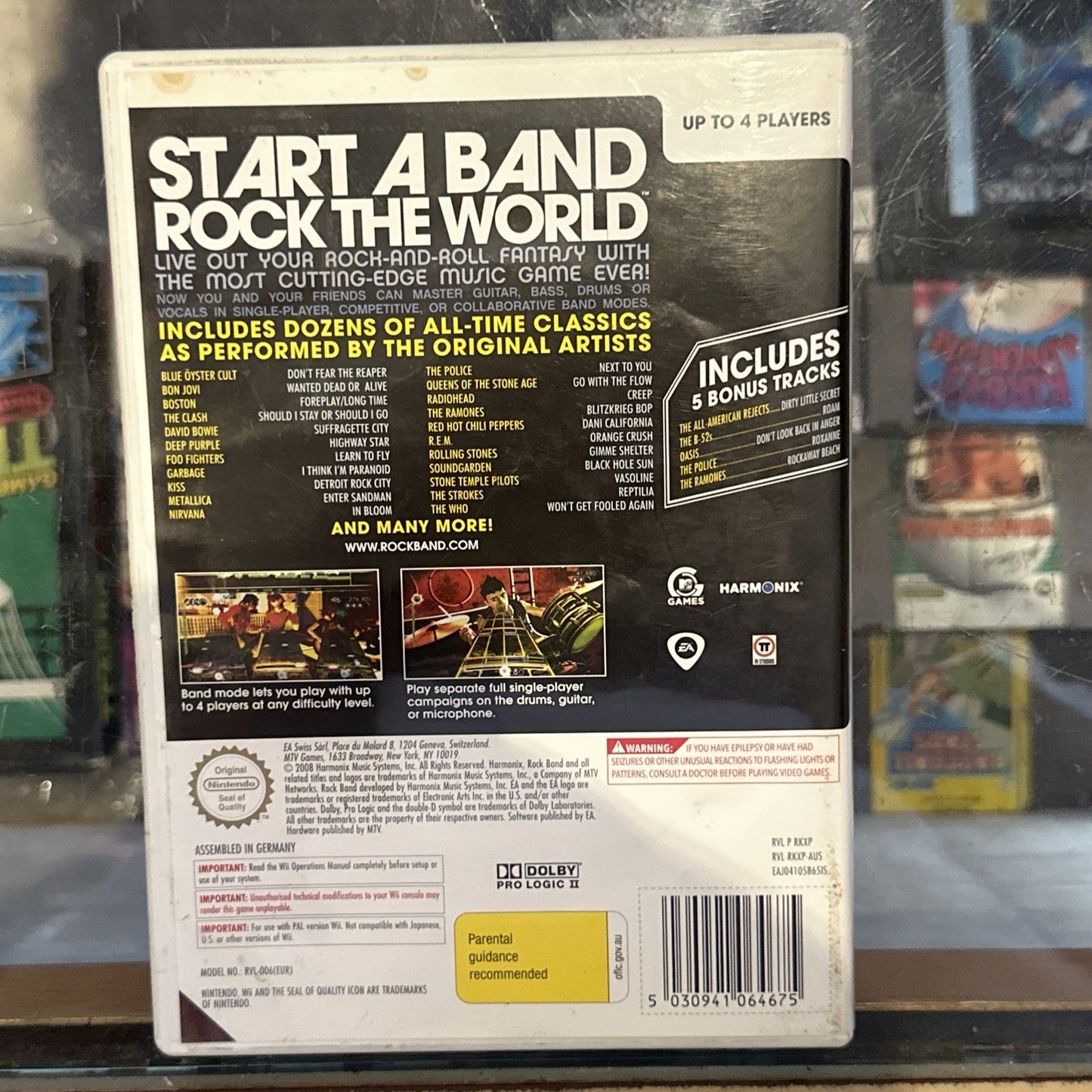 Rock Band • Nintendo Wii Game + Manual (2008) PAL AUS • Complete CIB