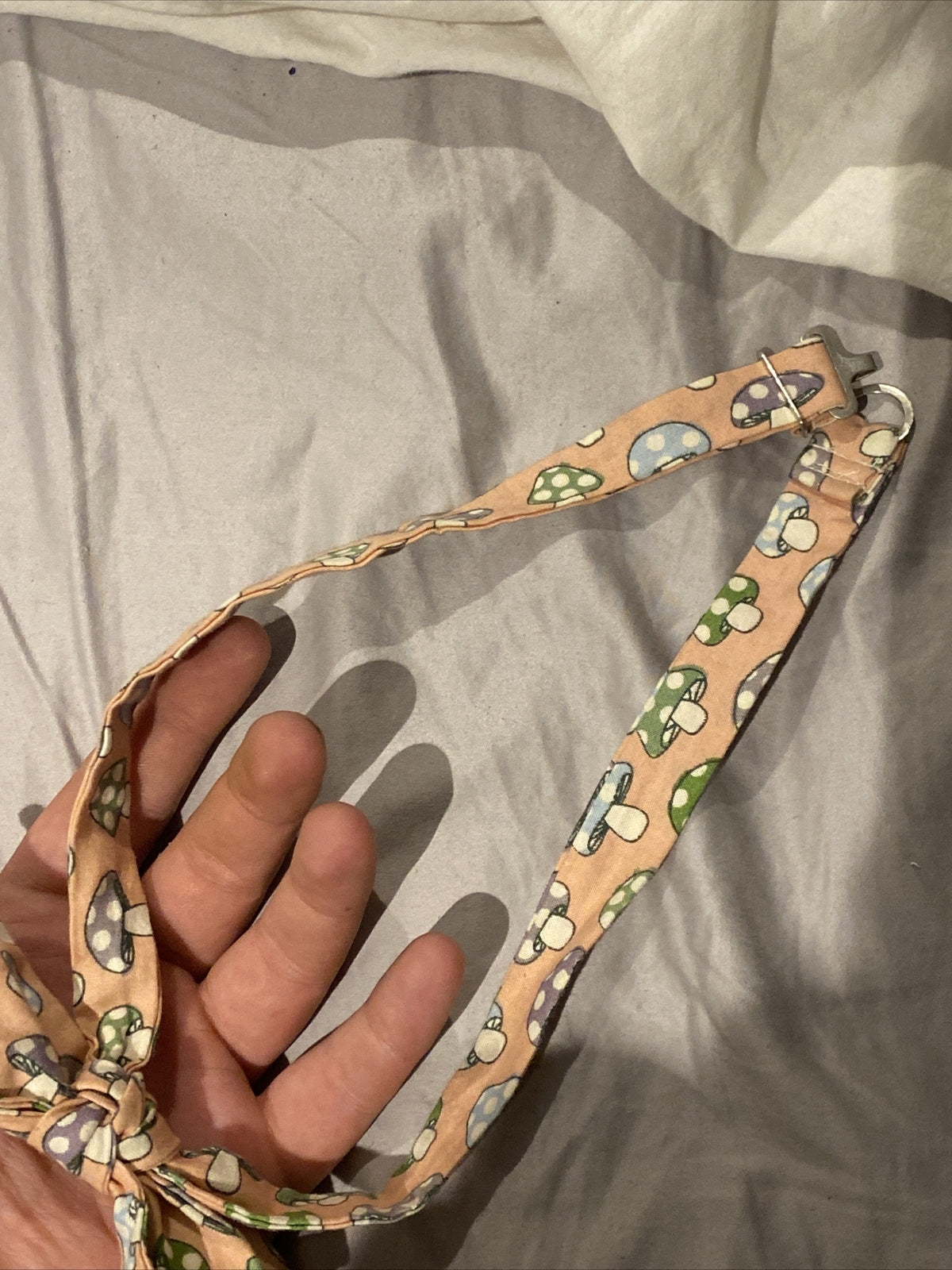 Vintage Clip On Bowtie With Mushroom Print/Pattern