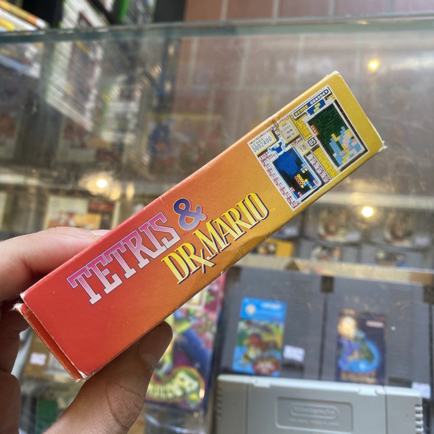 Tetris & Dr Mario Super Nintendo Game + Box • Tested/Working! SNES