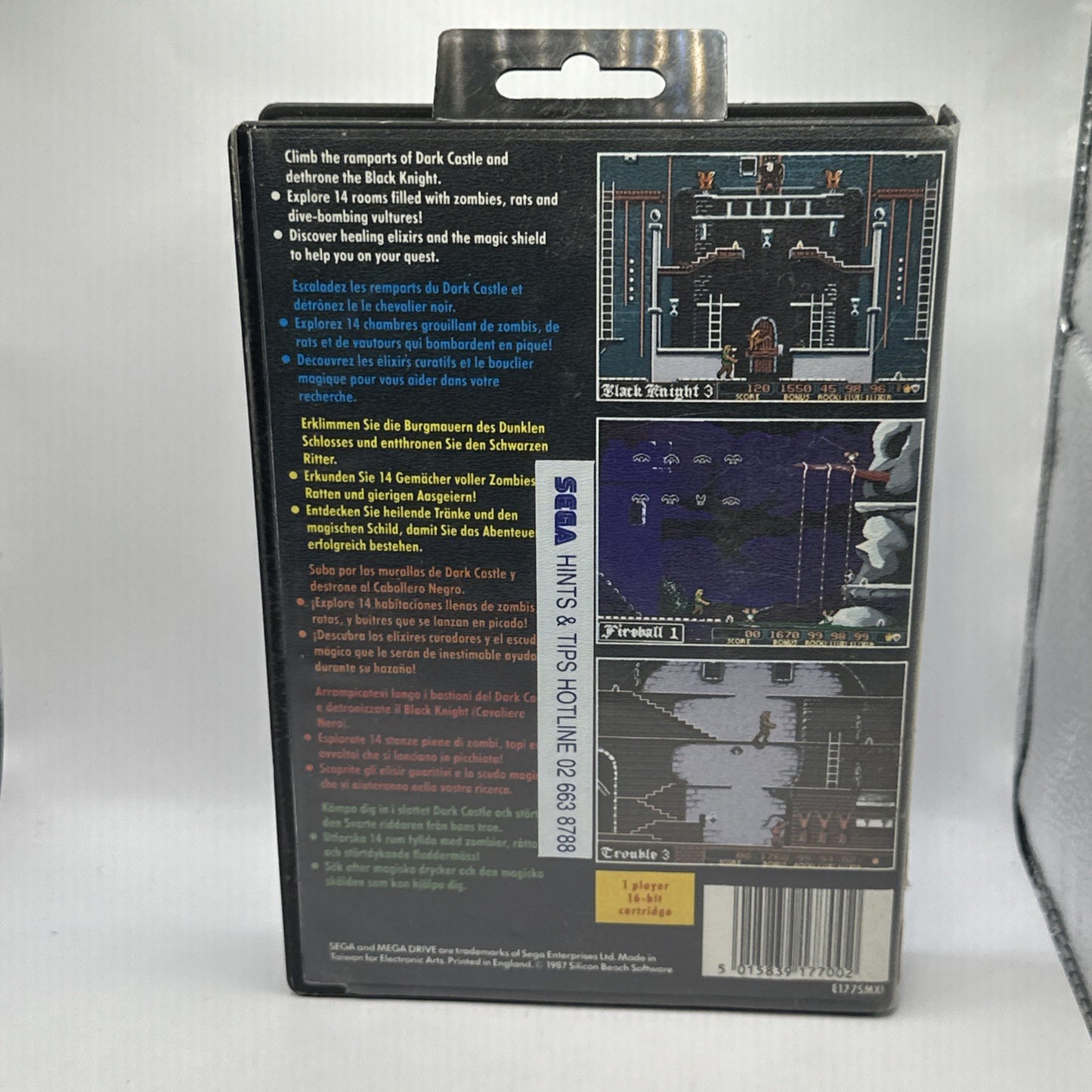 Dark Castle • Sega Mega Drive Game In Box Boxed • Tested/Working • EA