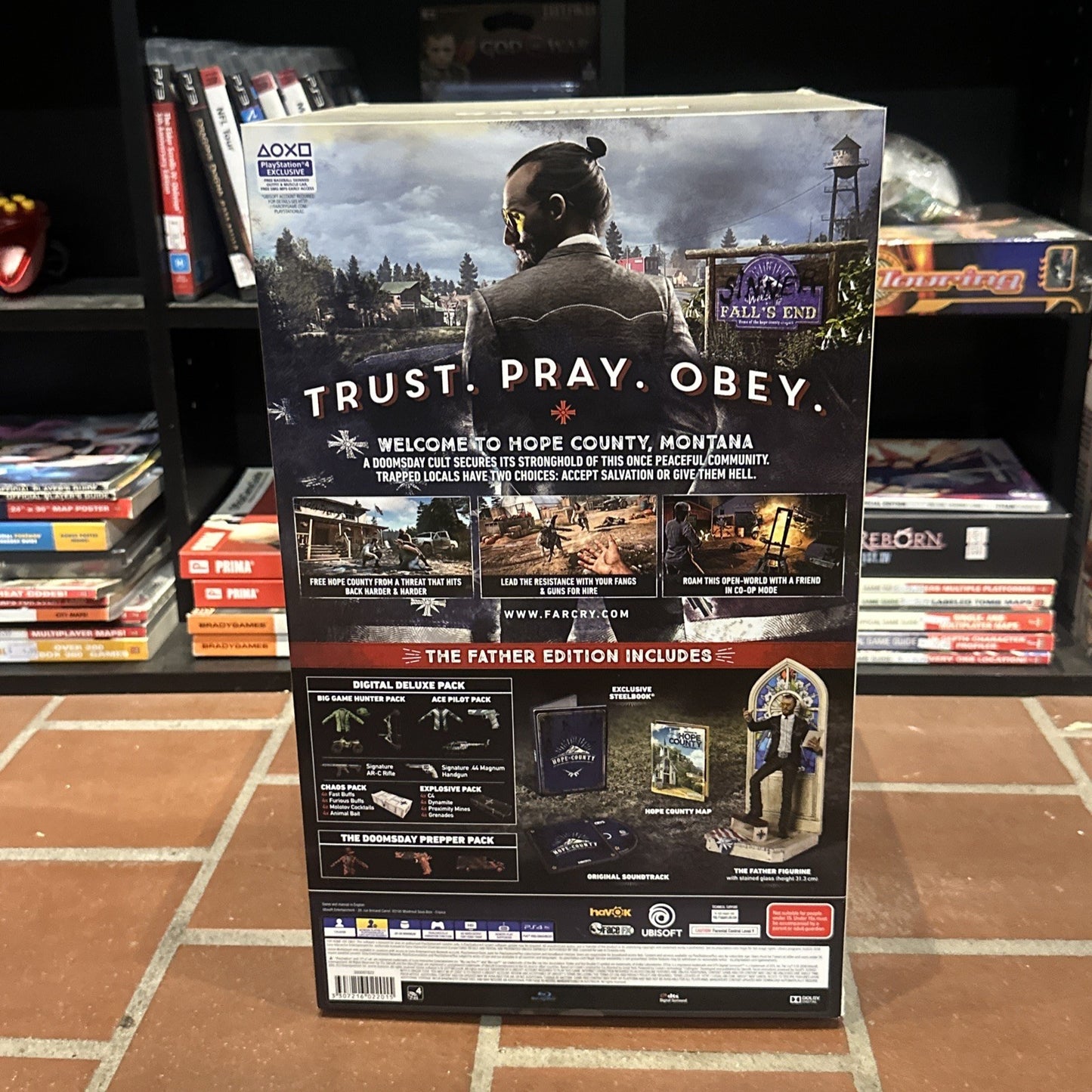 Far Cry 5 ‘The Father Edition’ • PlayStation 4 PS4 Game + Statue *Complete* AUS