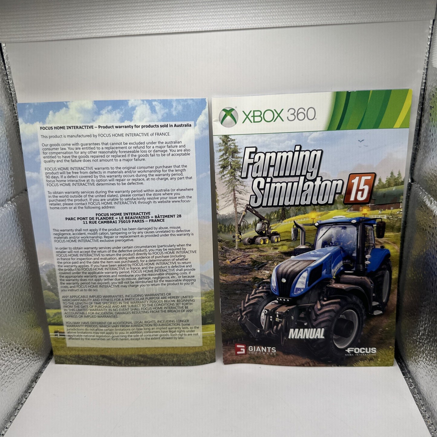 Farming Simulator 15 • Xbox 360 Game + Manual (2015) PAL Australian CIB Complete