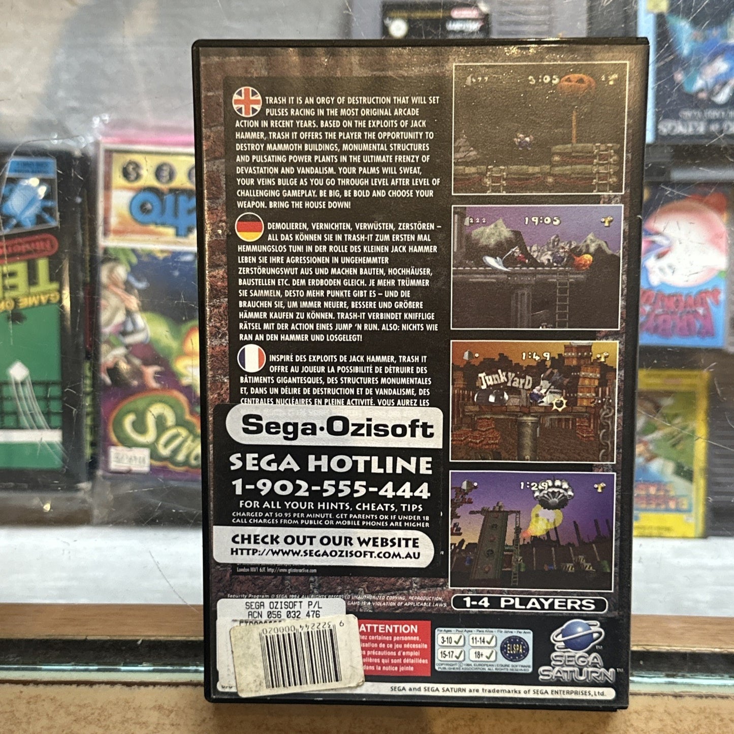 Trash It • Sega Saturn Game + Manual (1997) PAL • Complete CIB