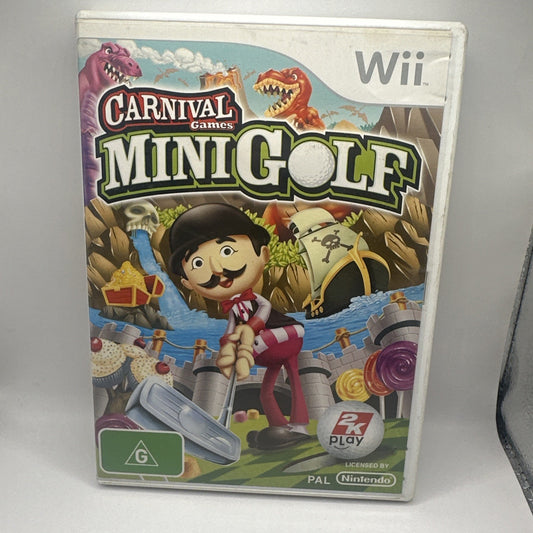 Carnival Games Mini Golf • Nintendo Wii Game (2008) PAL AUS • Minigolf Party