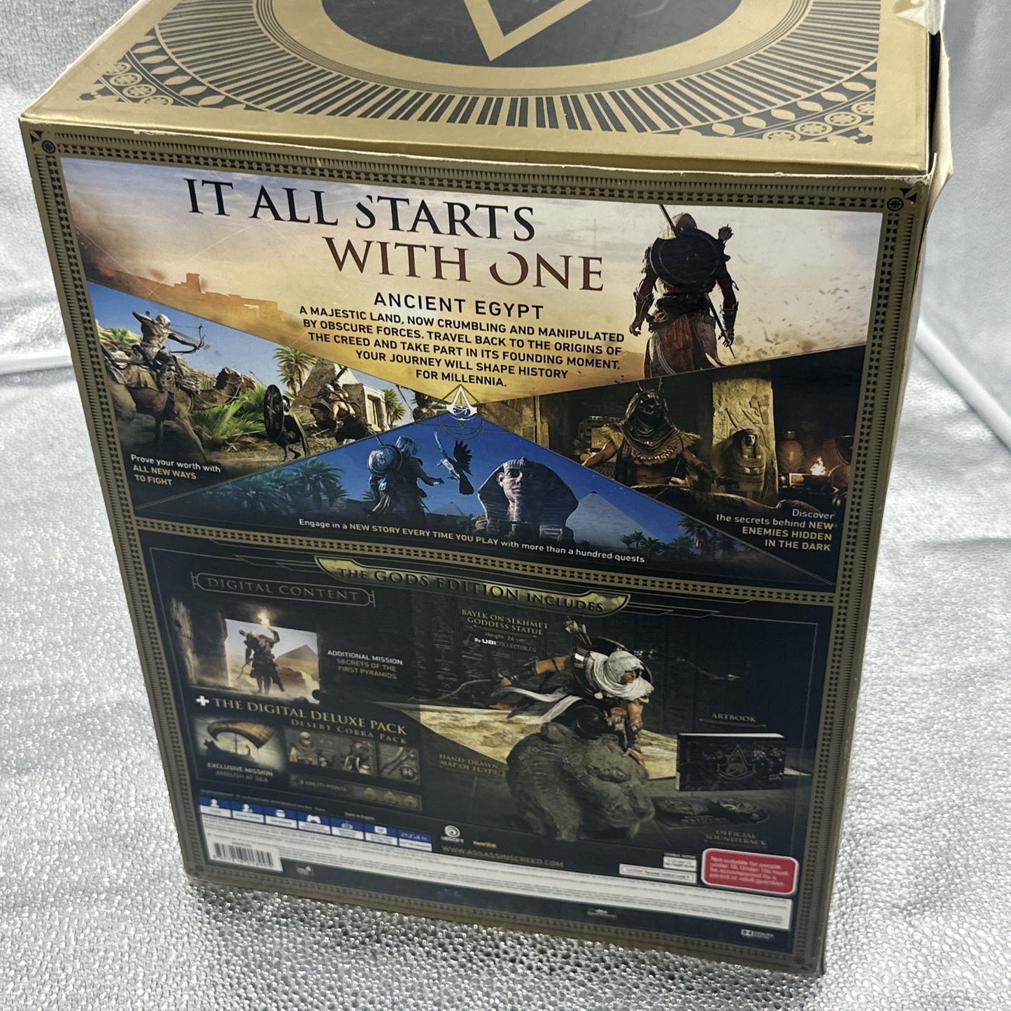 Assassin’s Creed Origins Gods Edition PlayStation 4 PS4 +  Collector Statue