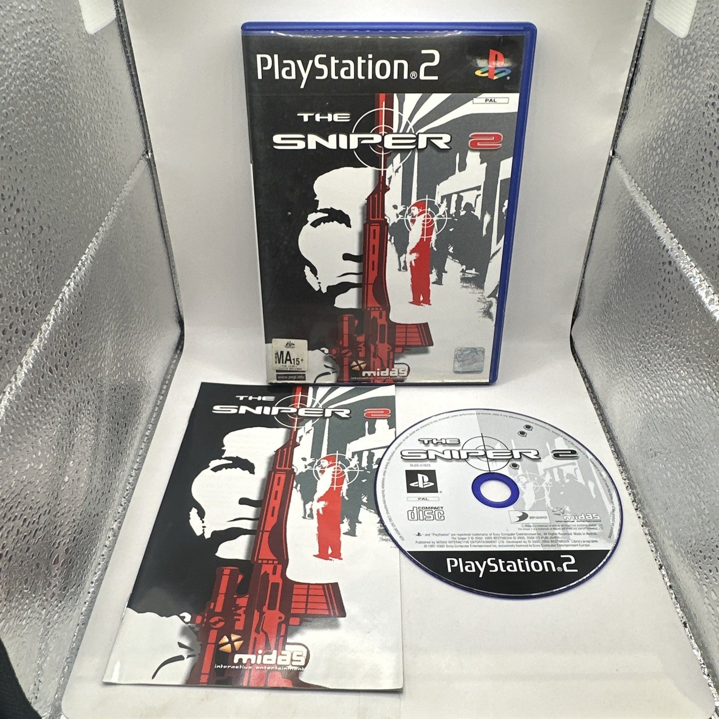The Sniper 2 • Sony PlayStation 2 PS2 Game + Manual (2003) PAL Complete • Midas