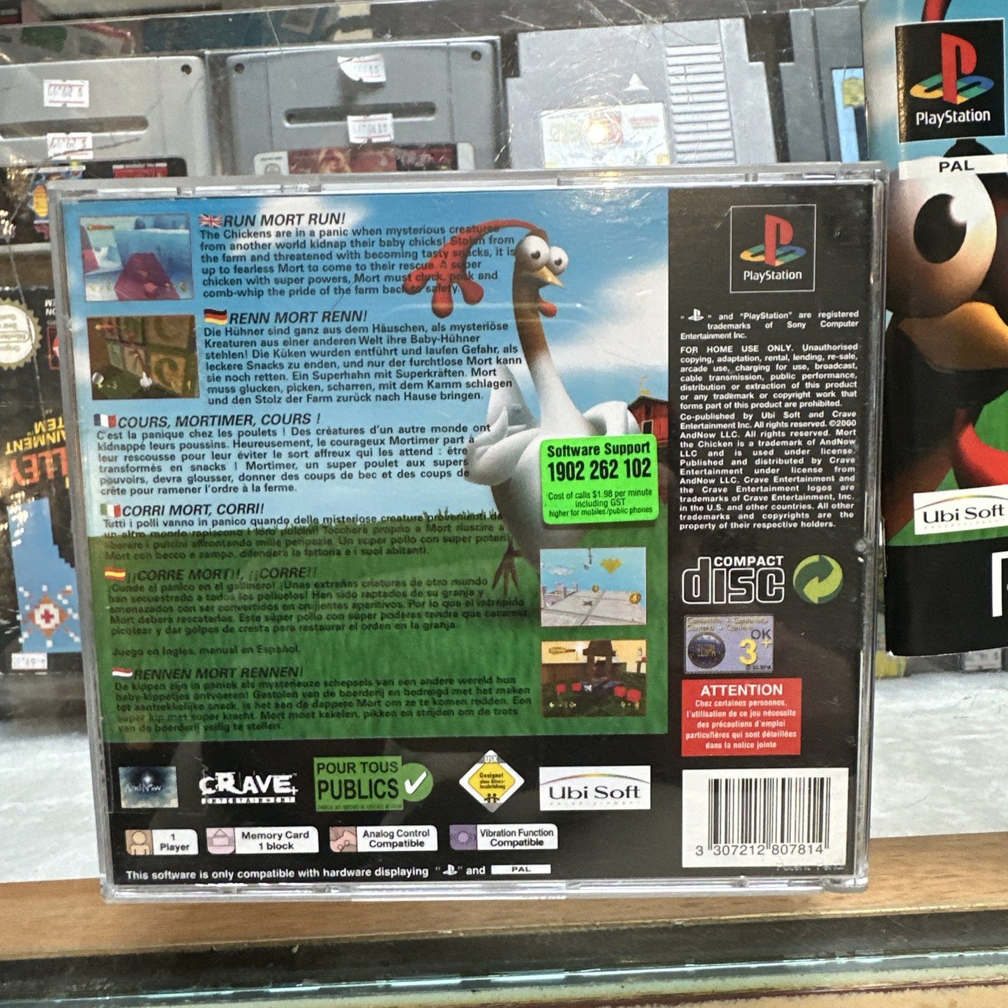 Mort the Chicken • PlayStation 1 PS1 Game + Manual (2001) PAL Complete