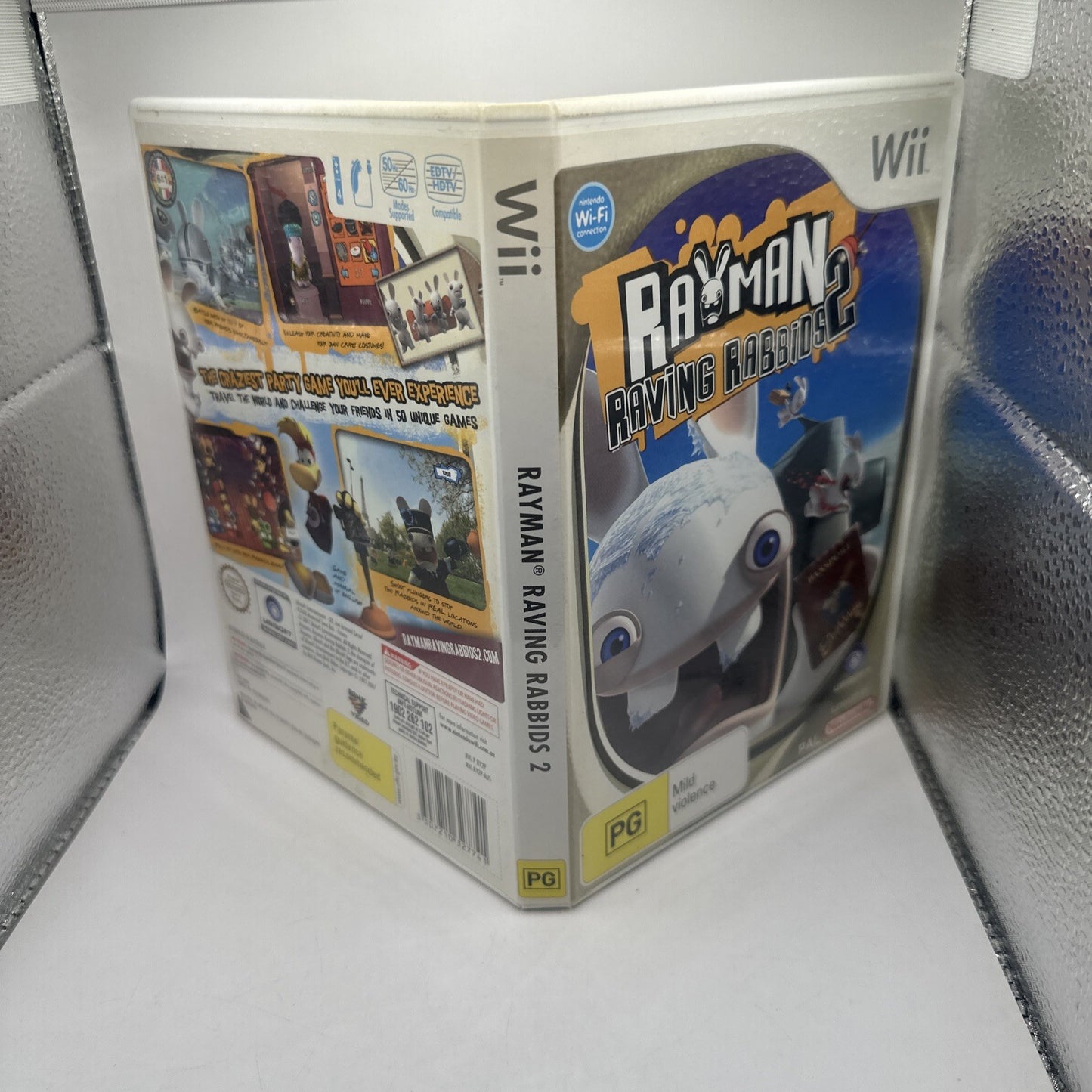 Rayman Raving Rabbids 2 • Nintendo Wii Game + Manual (2007) PAL AUS • Complete