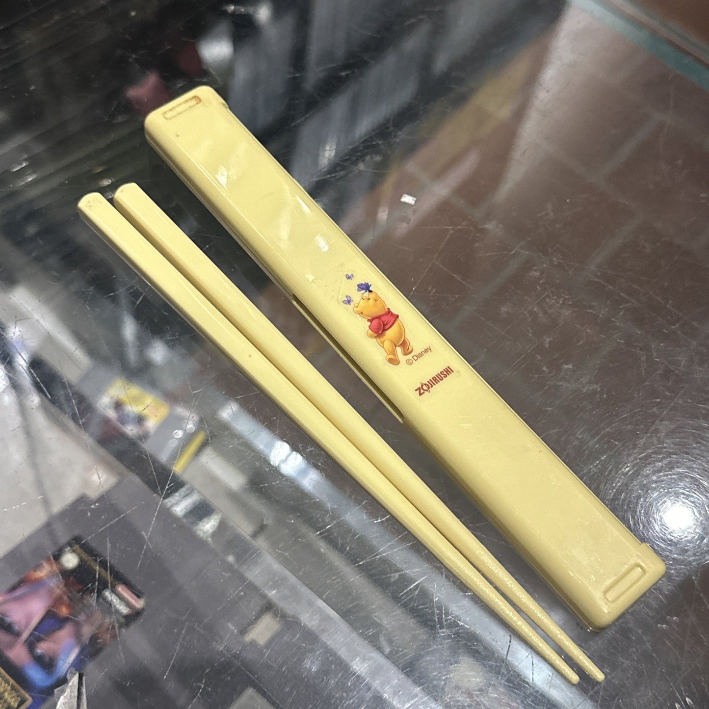 VTG Disney Winnie The Pooh Zojirushi Bento Lunch Box + Chopsticks Heat Insulated