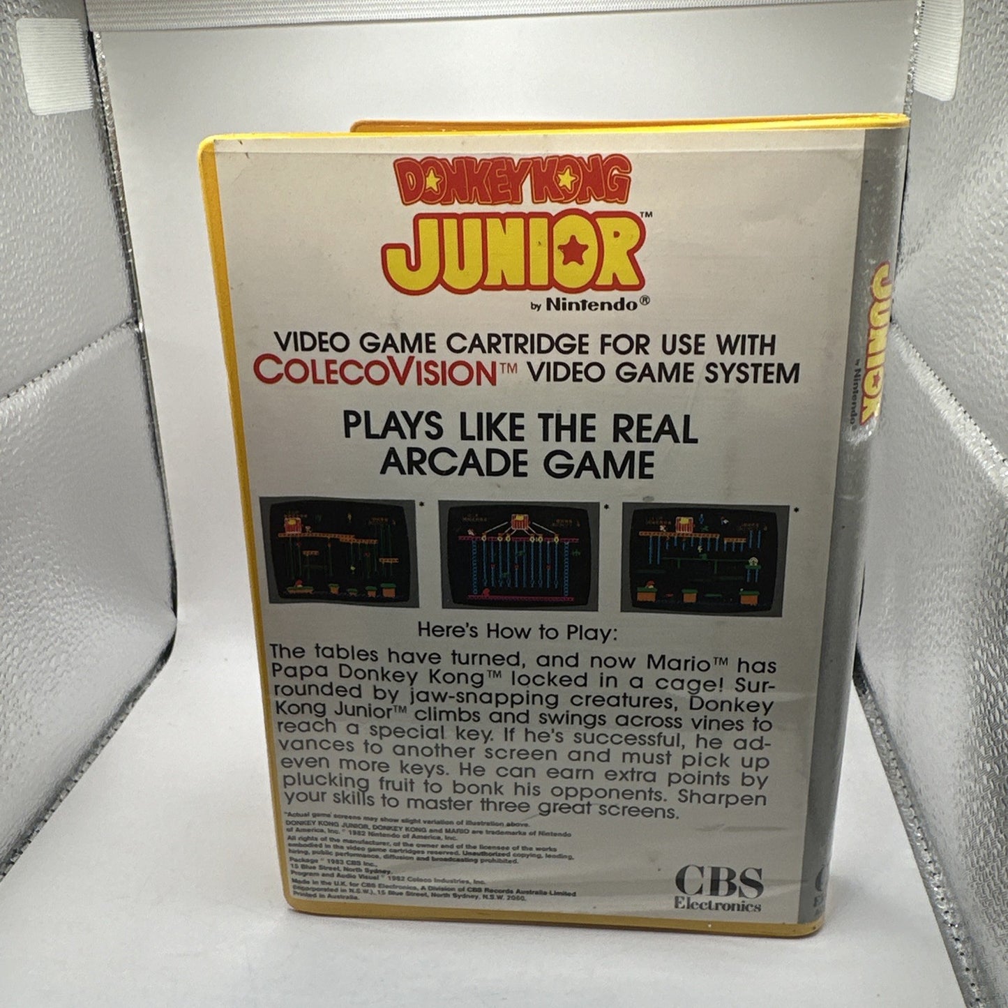 Donkey Kong Junior • ColecoVision Game + Manual (1983) Australian PAL Boxed • Jr